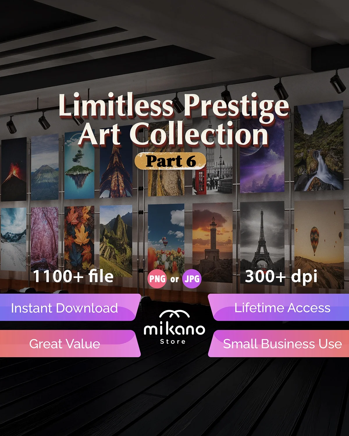 1100+ Scenic Wall Art Bundle Printable Landscape Travel Nature City Posters JPG PNG Download High Resolution Decor Pack Part 6 Edition