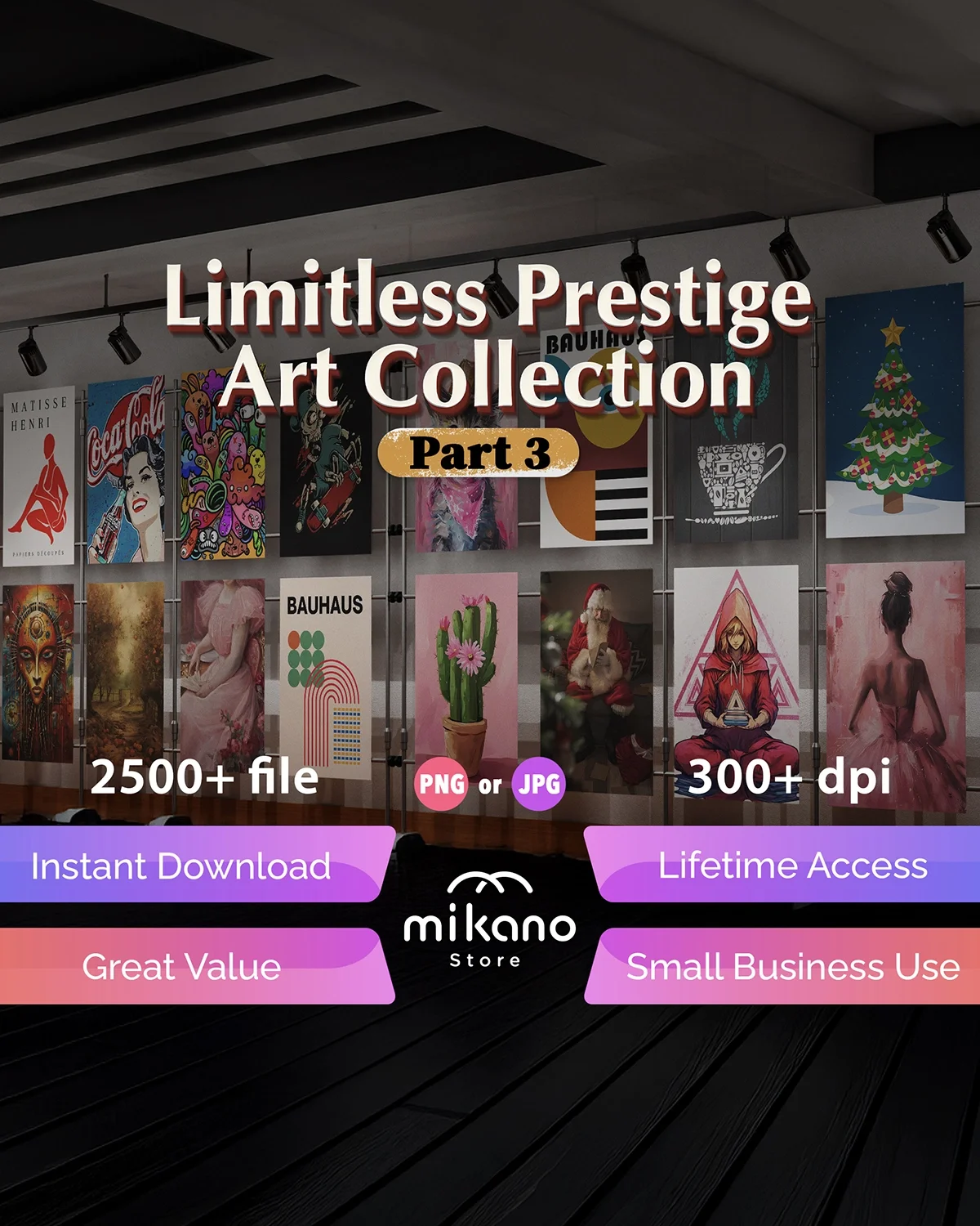 2500+ Printable Wall Art Bundle, Bauhaus Pop Surreal Holiday Poster Set, PNG JPG Digital Download, Eclectic Home Decor Pack