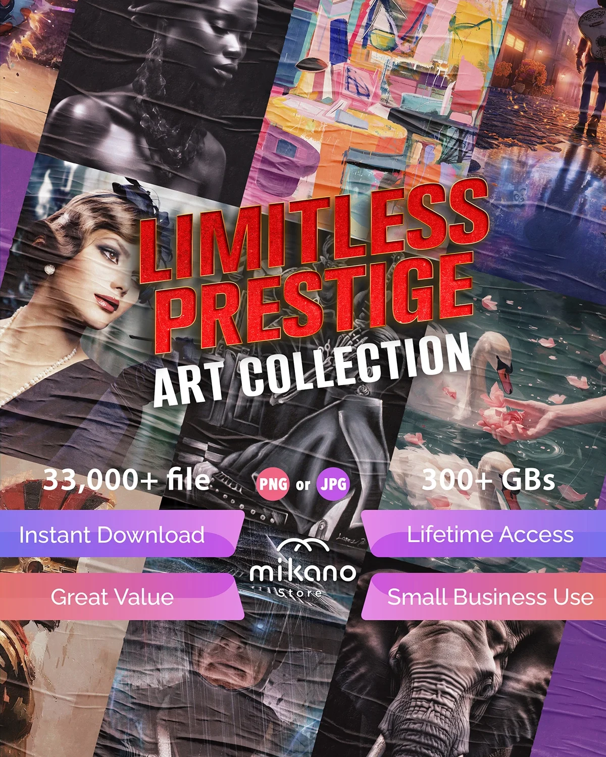 33000+ Digital Wall Art Bundle, Printable Poster Collection, JPG PNG Download, Abstract Boho Vintage Botanical Gallery Set