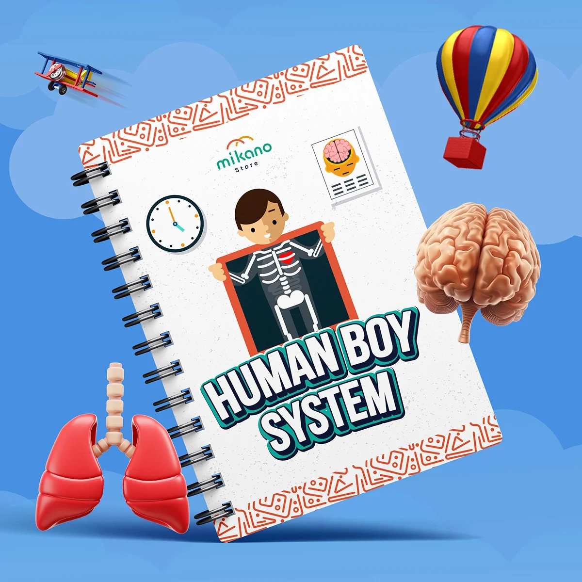 Human Body Systems Activity Book: Kids' Science Worksheets (20 A4 Printable Pages)