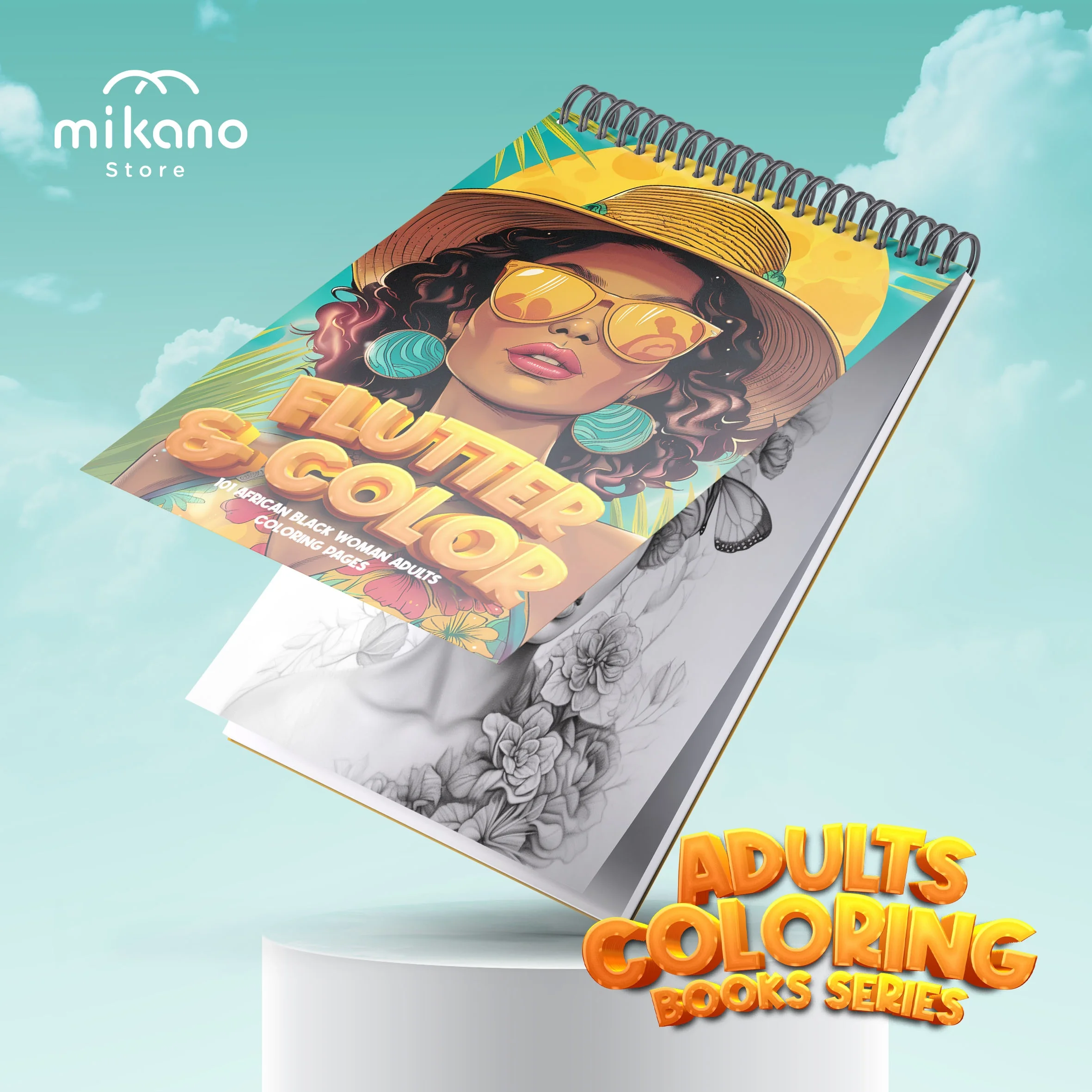 Afrocentric Coloring Book – 101 Black Art Pages, Natural Hair (Digital Download)