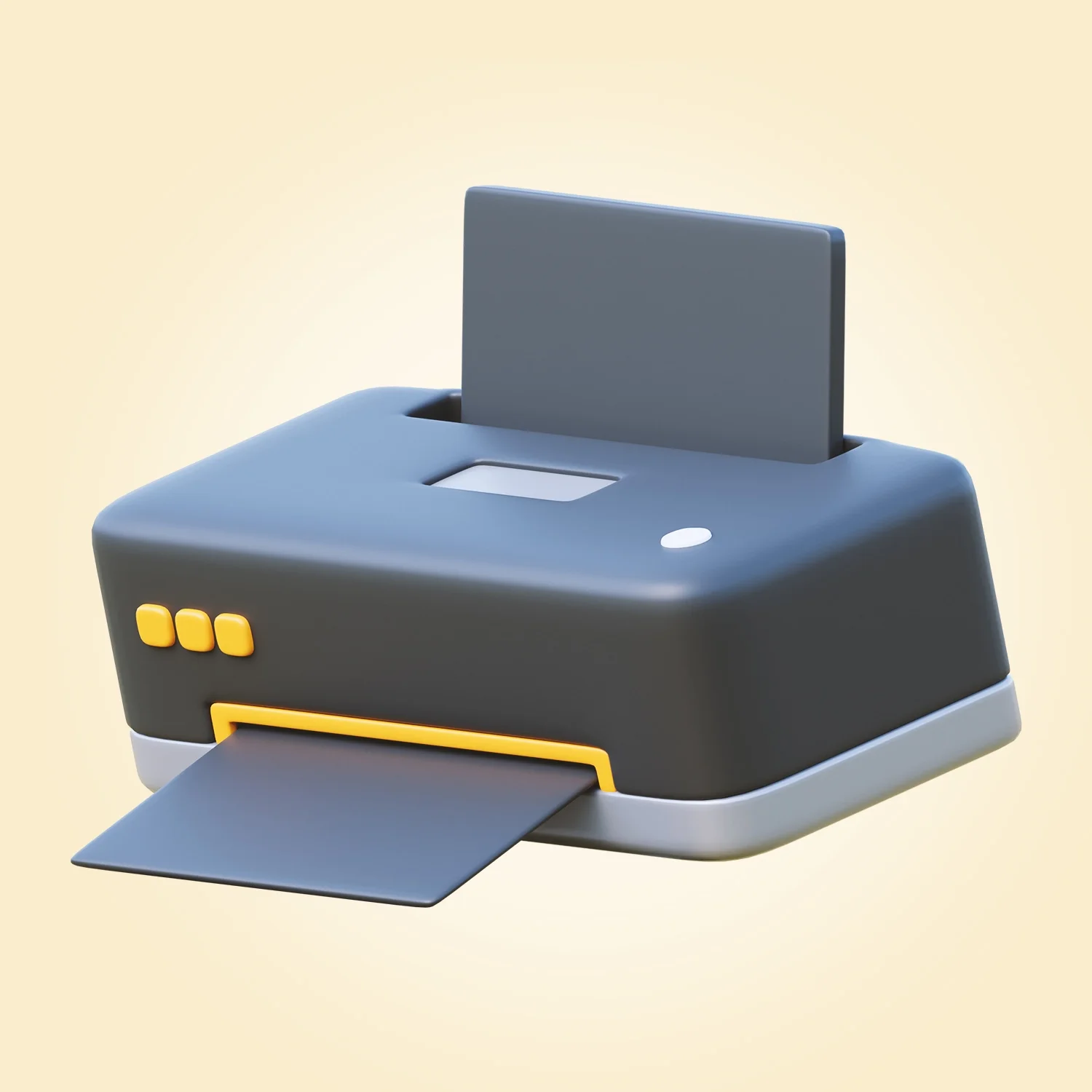 A modern desktop scanner with a flatbed design, scanning a document with the output tray extended.