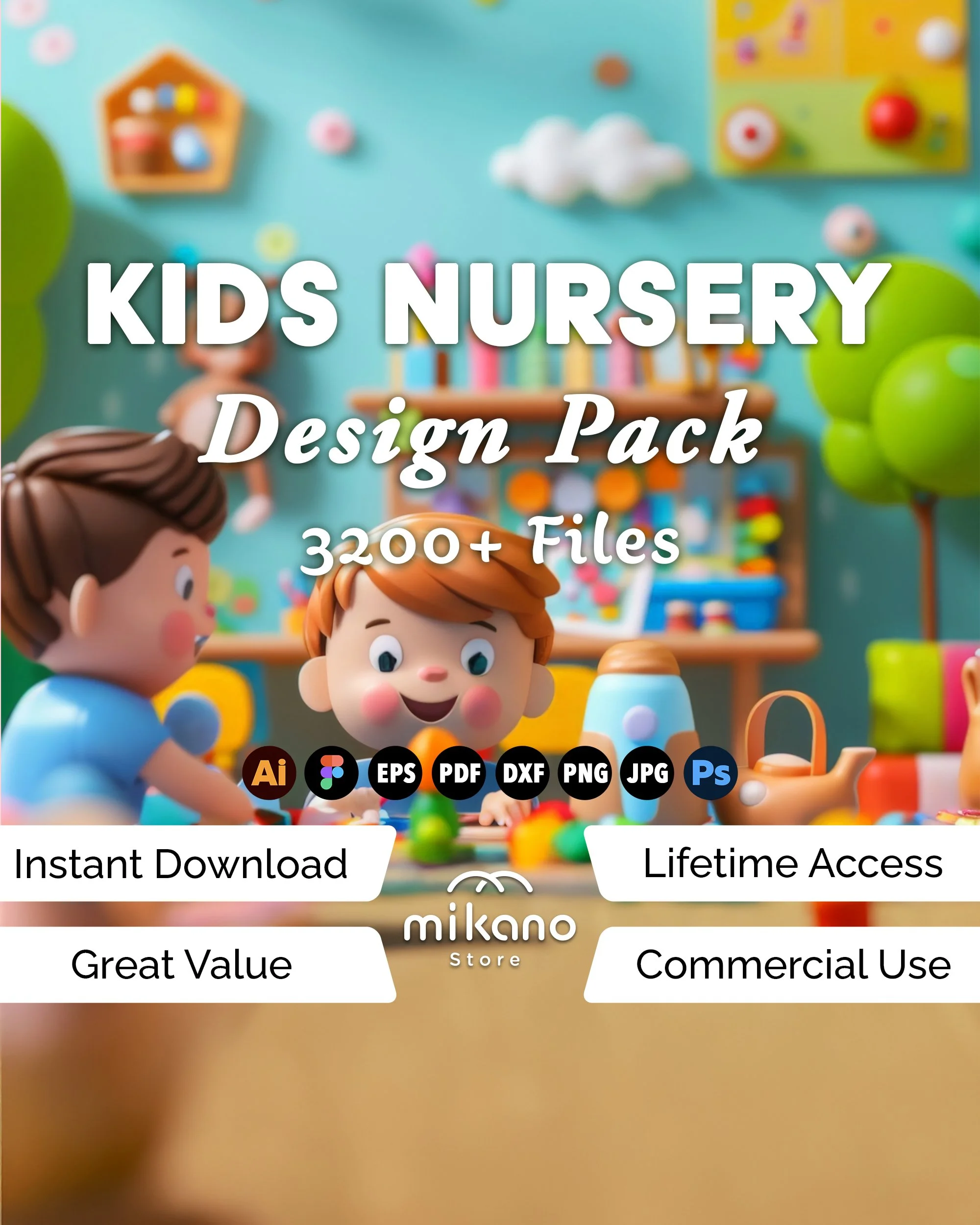 Kids Nursery Design Bundle, 3200+ Graphics (ai, eps, pdf, png, jpg)