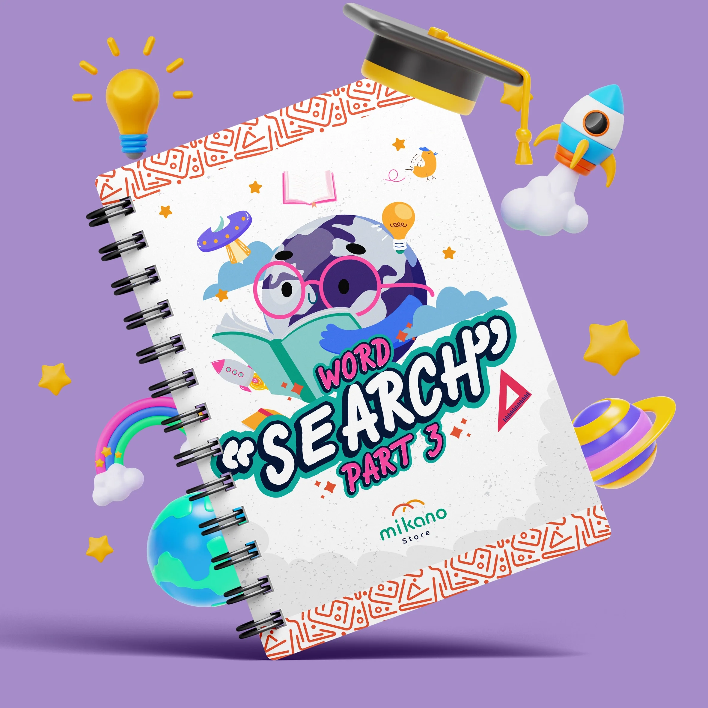 Printable Kids Word Search Book P3: 100 A4 Pages (Digital Download)