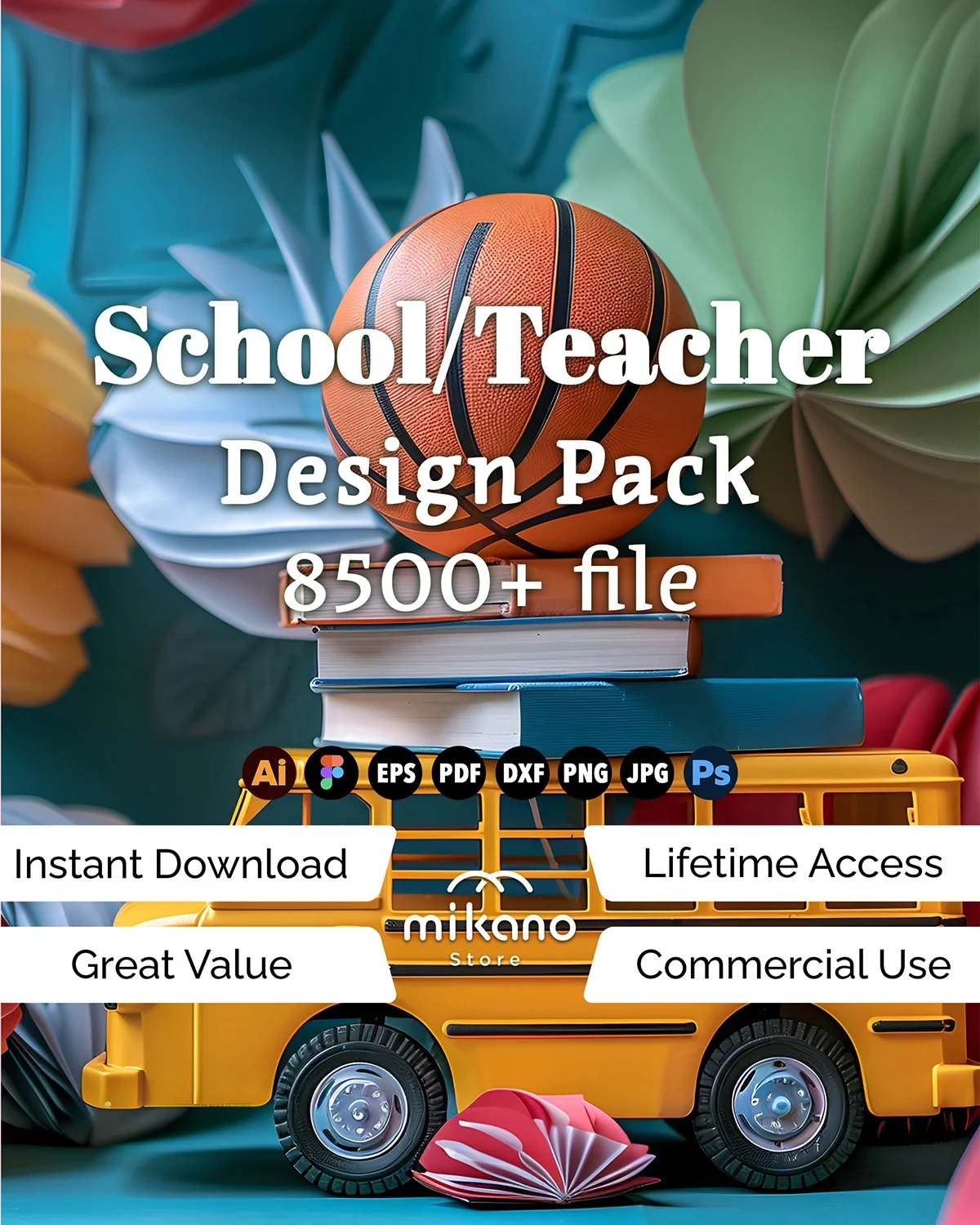 School Teacher Design Bundle 8500+ Files For Cricut Sublimation Education Graphics png, eps, Ai, pdf, dxf, jpg, psd Classroom Art Pack