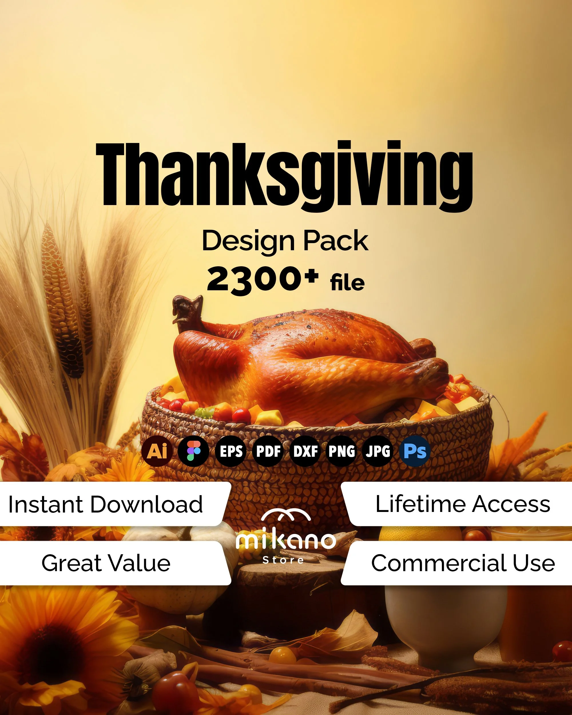 Thanksgiving Design Pack | 2300+ Fall Icons, Graphics (Commercial Use)