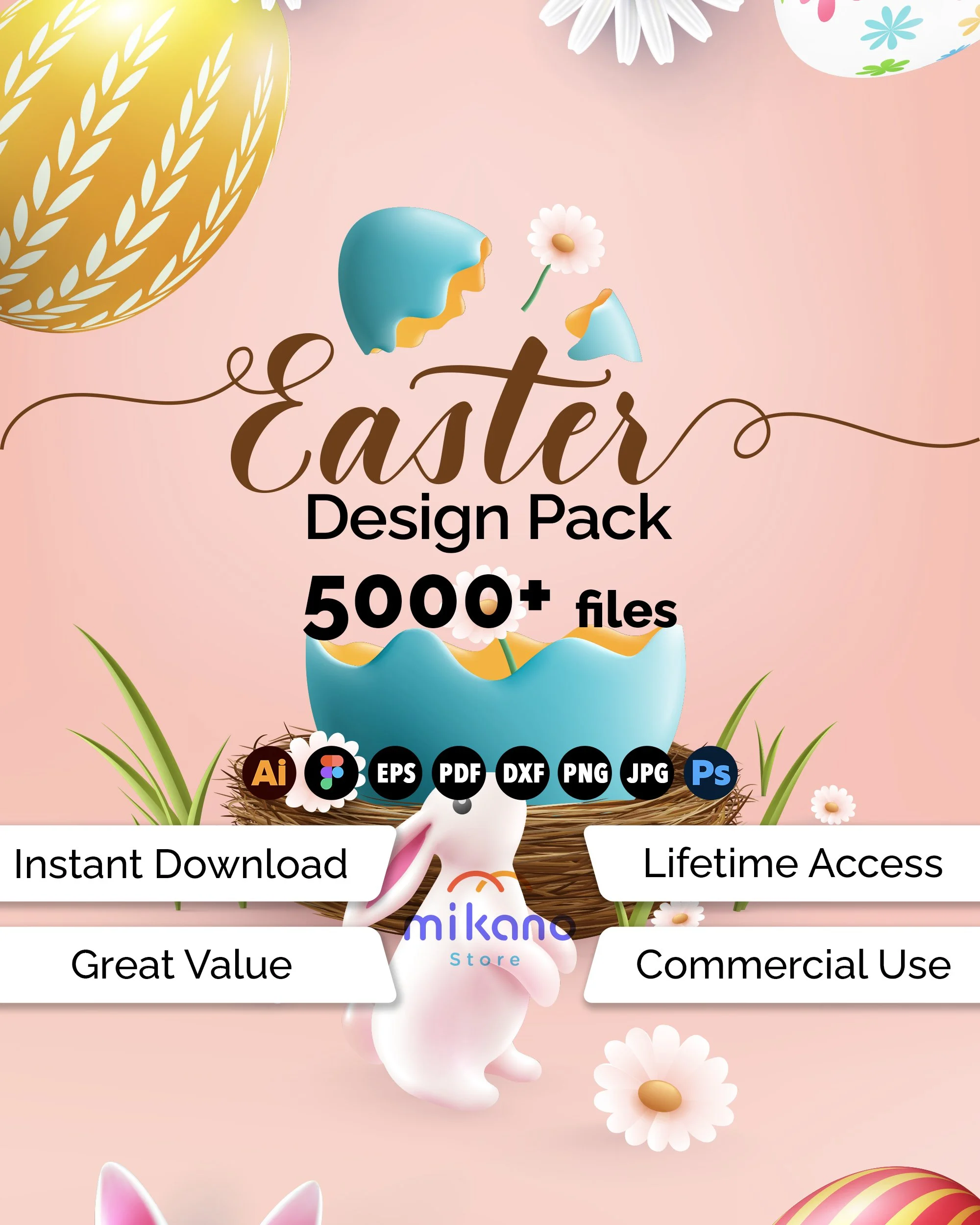Easter SVG Bundle | 5000+ Spring Holiday Graphics (Digital Download)