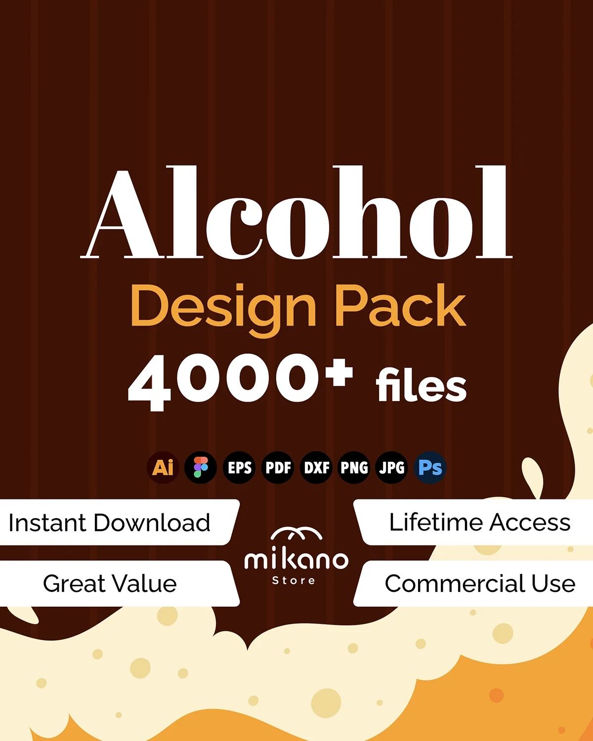 Alcohol Design Bundle | 4000+ Funny Drink, Bar, Cocktail SVG Clipart (Commercial Use)