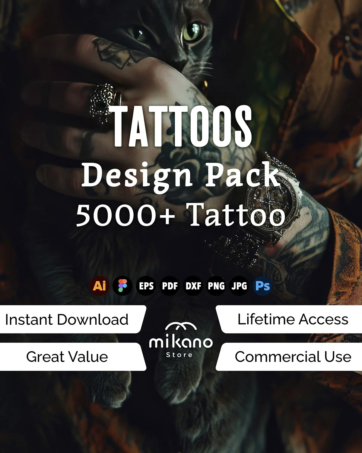Tattoo Design Bundle 5000+ Files For Cricut Sublimation Ink Art png, eps, Ai, pdf, dxf, jpg, psd Flash Style Graphics Pack