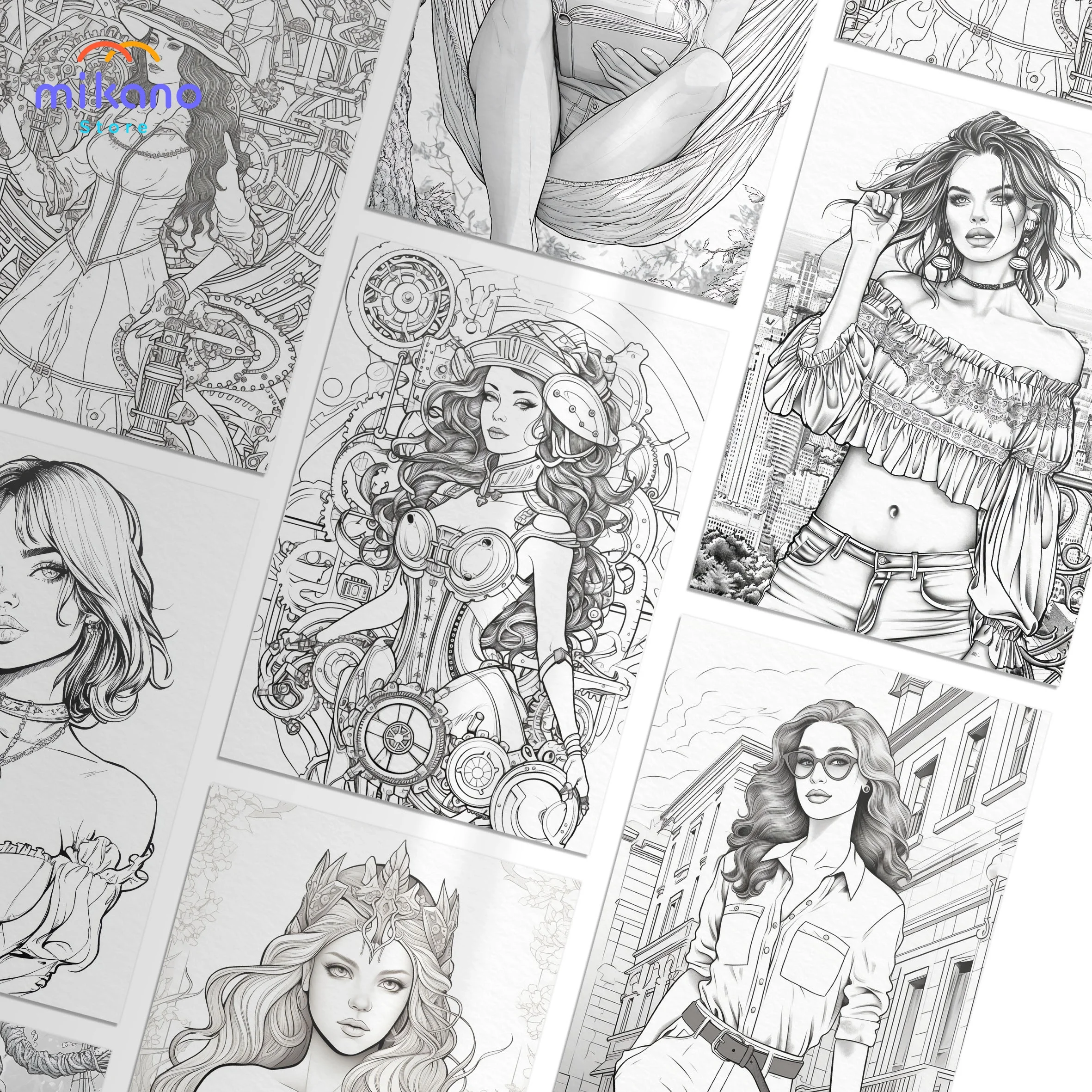 Sexy Girls Coloring Book Product Preview 2 copy.webp