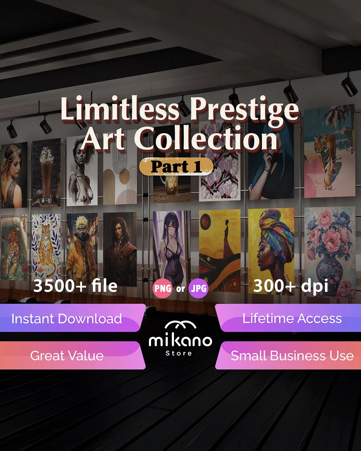 3500+ Printable Wall Art Bundle PNG JPG, Eclectic Poster Collection, Gallery Decor Pack, Digital Download, Prestige Set