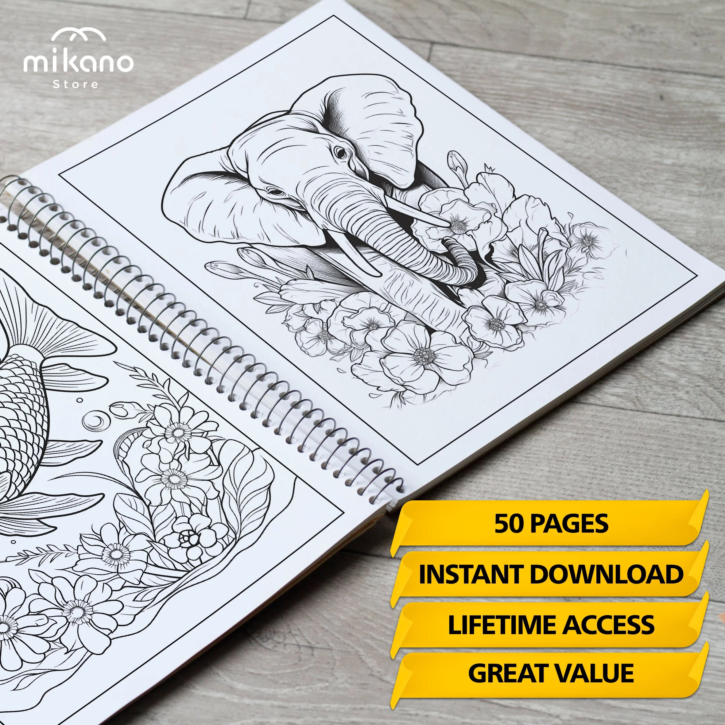 Animals Coloring Pages Product Preview .webp