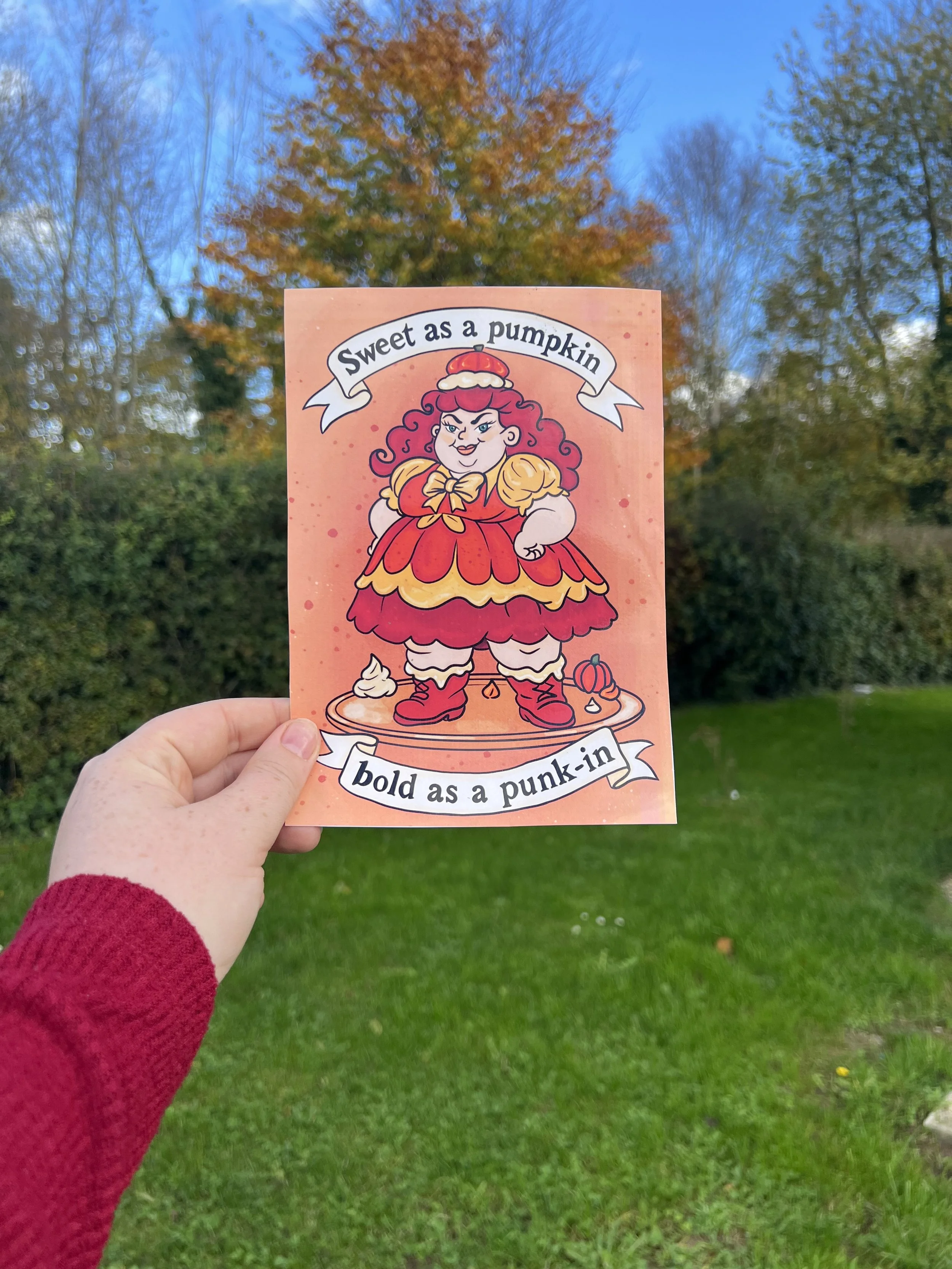 Print A5 🎃 Sweet as a Pumpkin – Bold as a Punk-in
