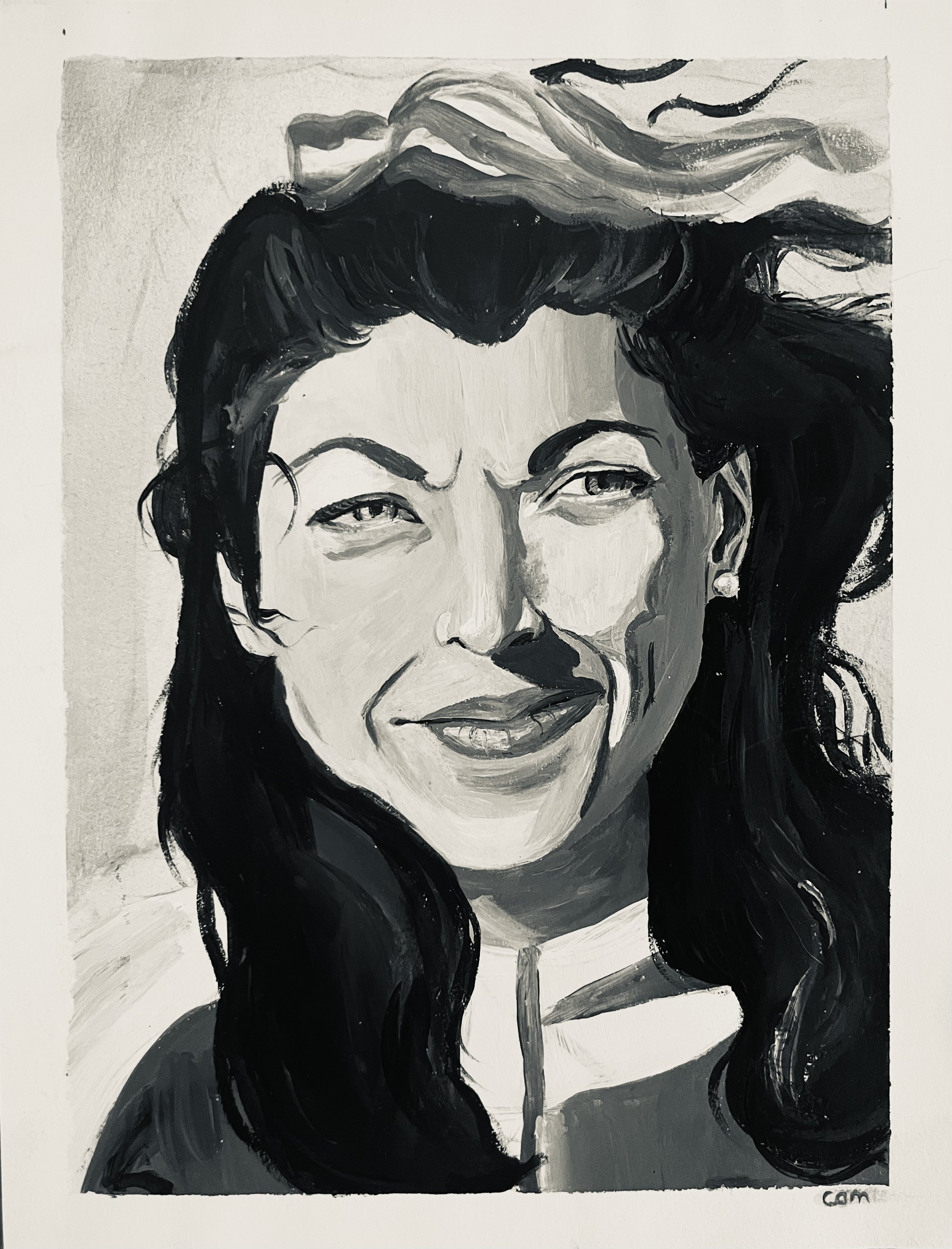 Katherine Switzer, novembre 2020, acrylique sur feuille, 21x29.7 cm