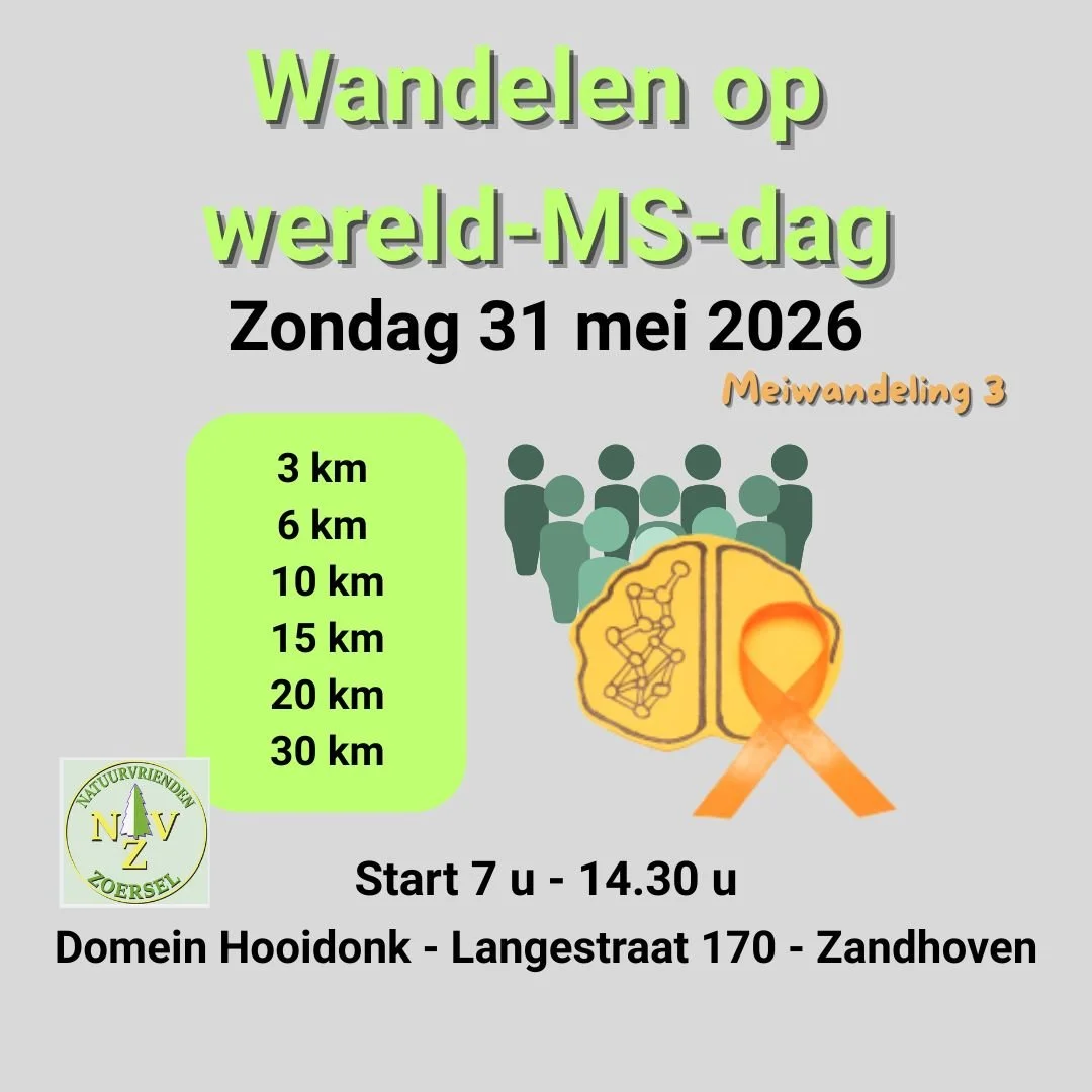 Wandelen op wereld-MS-dag - meiwandeling 3/3*