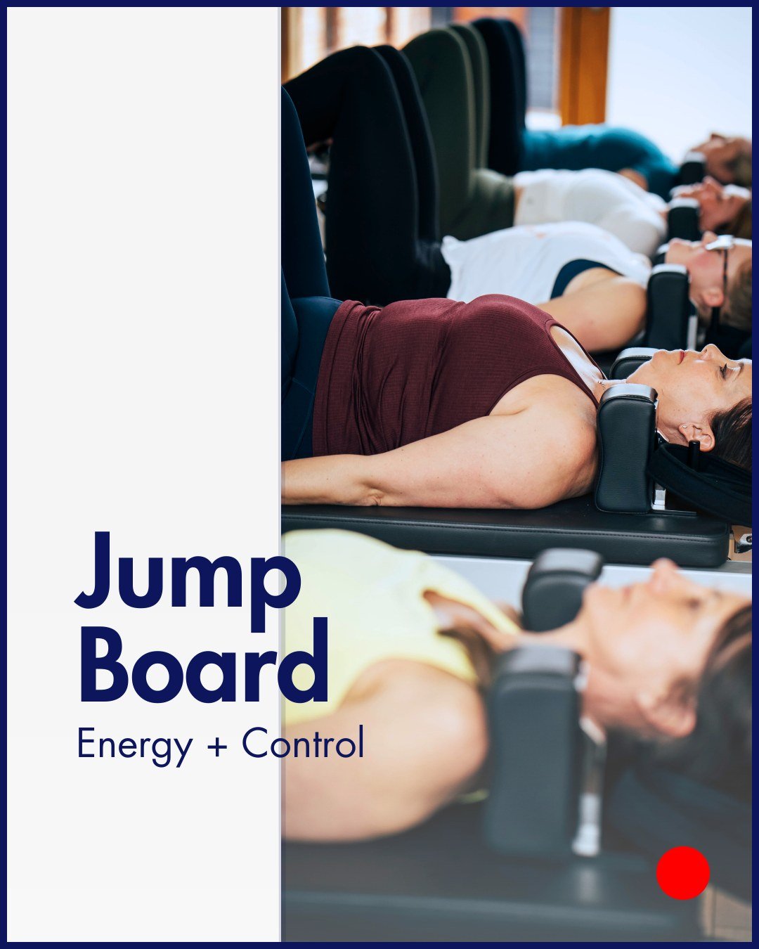 Want something a bit more energetic - without losing the coaching and control that makes reformer work?

Jump Board is for you.

It&rsquo;s a higher-energy session that blends cardio-feel movement with strength and coordination. Expect to work hard, 