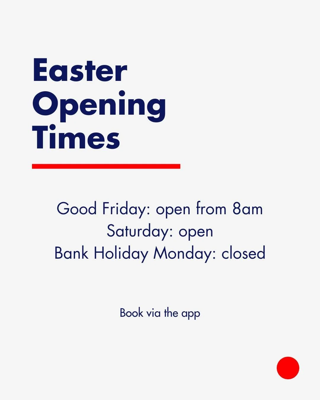 Want to feel like a spring chicken over the Bank Holiday? 🐥

Check out our Easter hours:

✅ Good Friday: open from 8am
✅ Saturday: open as normal
❌ Bank Holiday Monday: closed

Book in the app and we&rsquo;ll see you on the reformer. 

#ReformerRoom