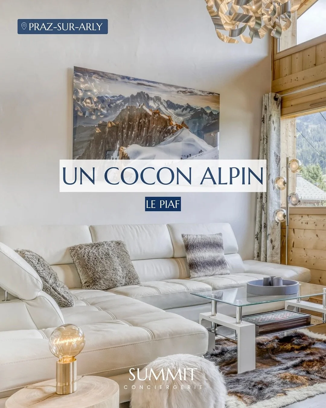 Le Piaf &mdash;  L&rsquo;authenticit&eacute; alpine &amp; Le design contemporain 🏔️

Nich&eacute; &agrave; 2 km du centre de Meg&egrave;ve, Le Piaf est un chalet 5⭐ alliant charme montagnard et lignes &eacute;pur&eacute;es.

Un refuge &eacute;l&eacu