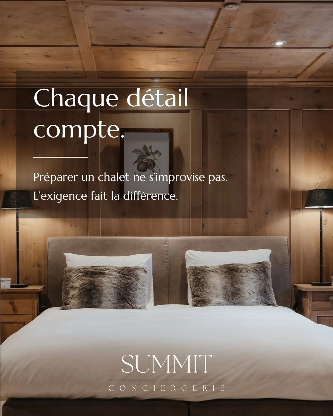 Un chalet parfaitement pr&eacute;par&eacute; ne laisse rien au hasard.

La lumi&egrave;re &agrave; l&rsquo;arriv&eacute;e.

Le linge impeccablement install&eacute;.

Une ambiance soign&eacute;e.

Un bien entretenu avec pr&eacute;cision.

Ce sont souv