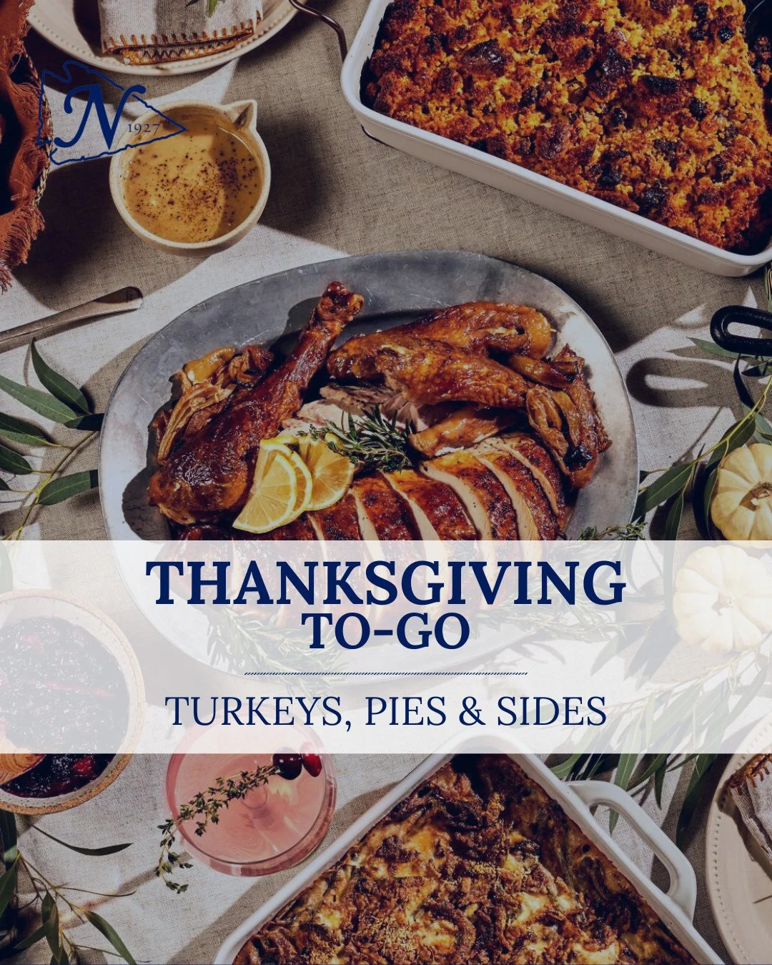 Thanksgiving made easy! 🍁 Pre-order your Thanksgiving feast to-go and enjoy all the delicious flavors of the holiday without the stress.⁠
⁠
From classic turkey to all the trimmings, we&rsquo;ve got everything ready for a cozy, memorable meal at home