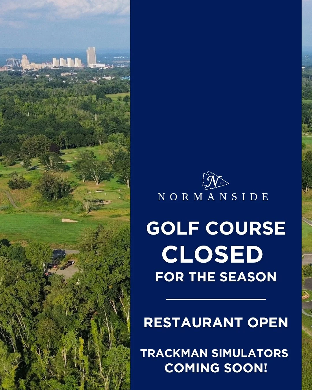 The first snow is here and we have officially wrapped up golf season ⛳️⁠
⁠
But the good news? We&rsquo;re just getting started inside.⁠
Join us in the restaurant all winter long (open to the public) and stay tuned, Trackman Simulators are opening soo