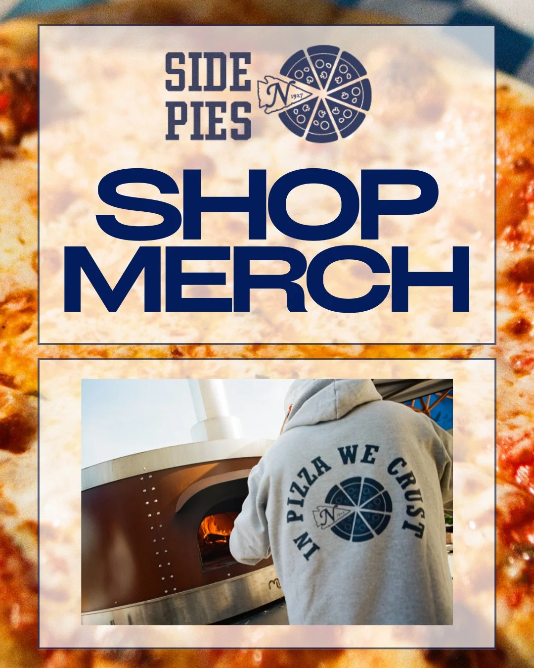 Side Pies merch is HERE and it&rsquo;s hotter than a fresh pie out of the oven! 🍕🎄🔥 (link in bio to order now)