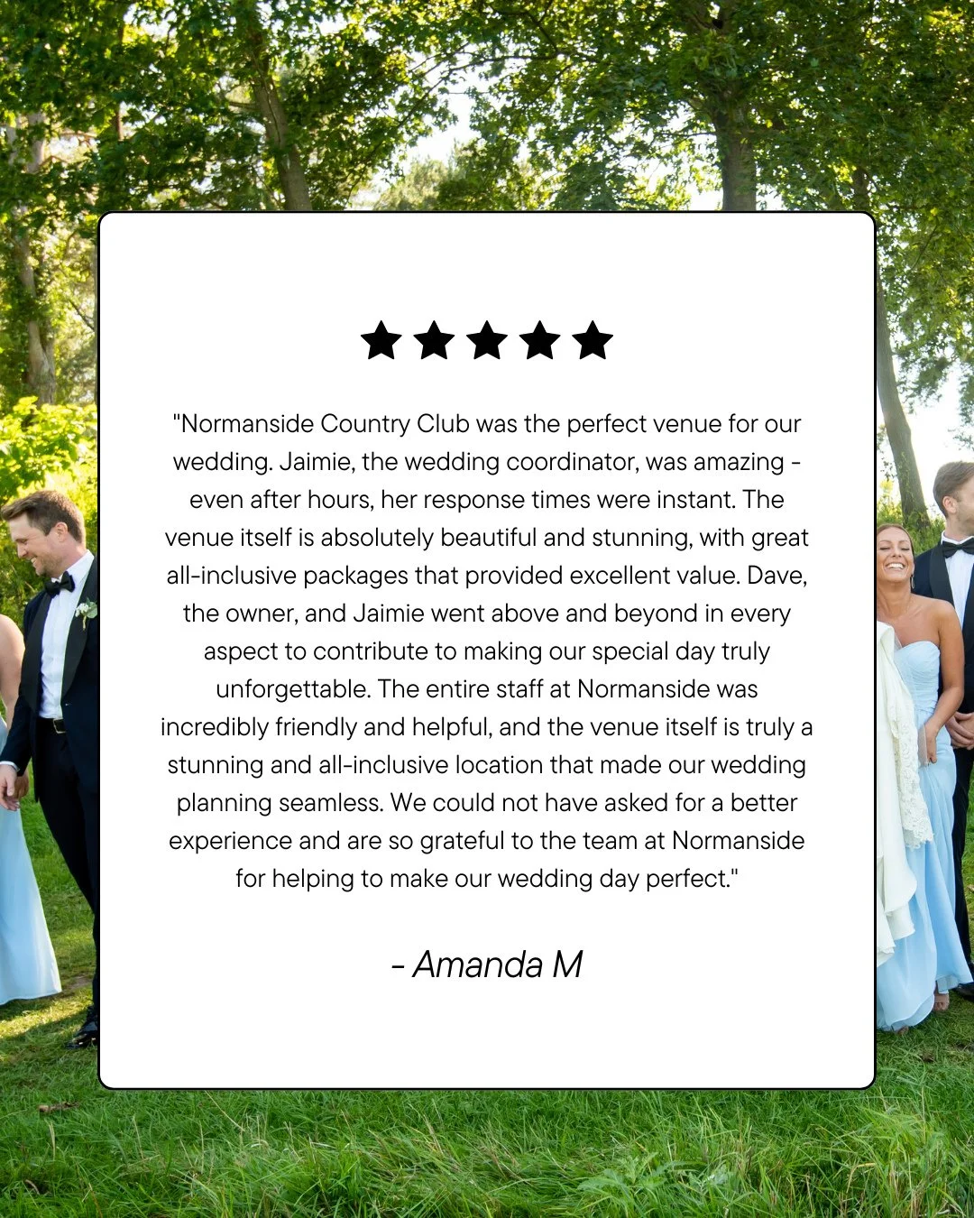 When the venue, the team, and the experience all come together perfectly 🤍⁠
So grateful for reviews like this and for being part of such unforgettable days.