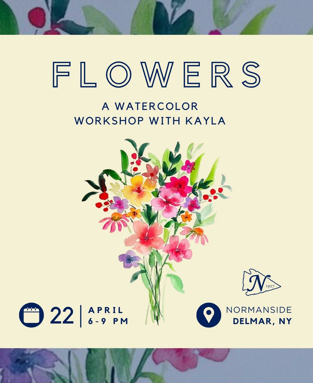 We&rsquo;re co-hosting a watercolor workshop with @kaylajolinart, all about painting beautiful florals to get us ready for spring🌸⁠
⁠
Whether you&rsquo;re a total beginner or just craving a creative reset, this relaxed, guided session at Normanside 