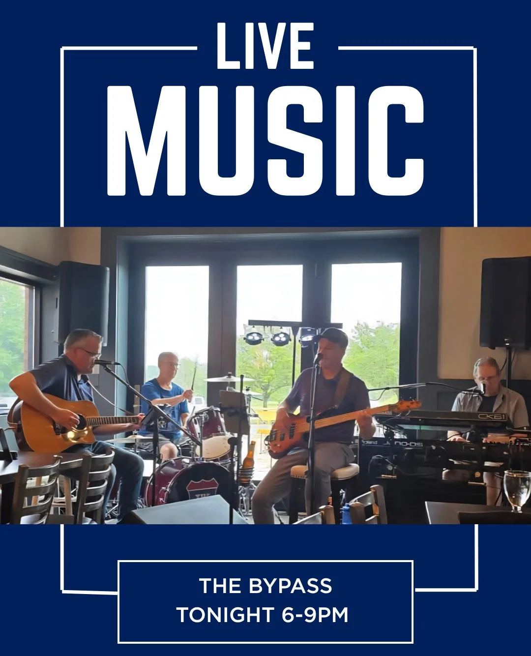 Join us Tonight for Live Music with The Bypass. Reservations Recommended! See you at 6.