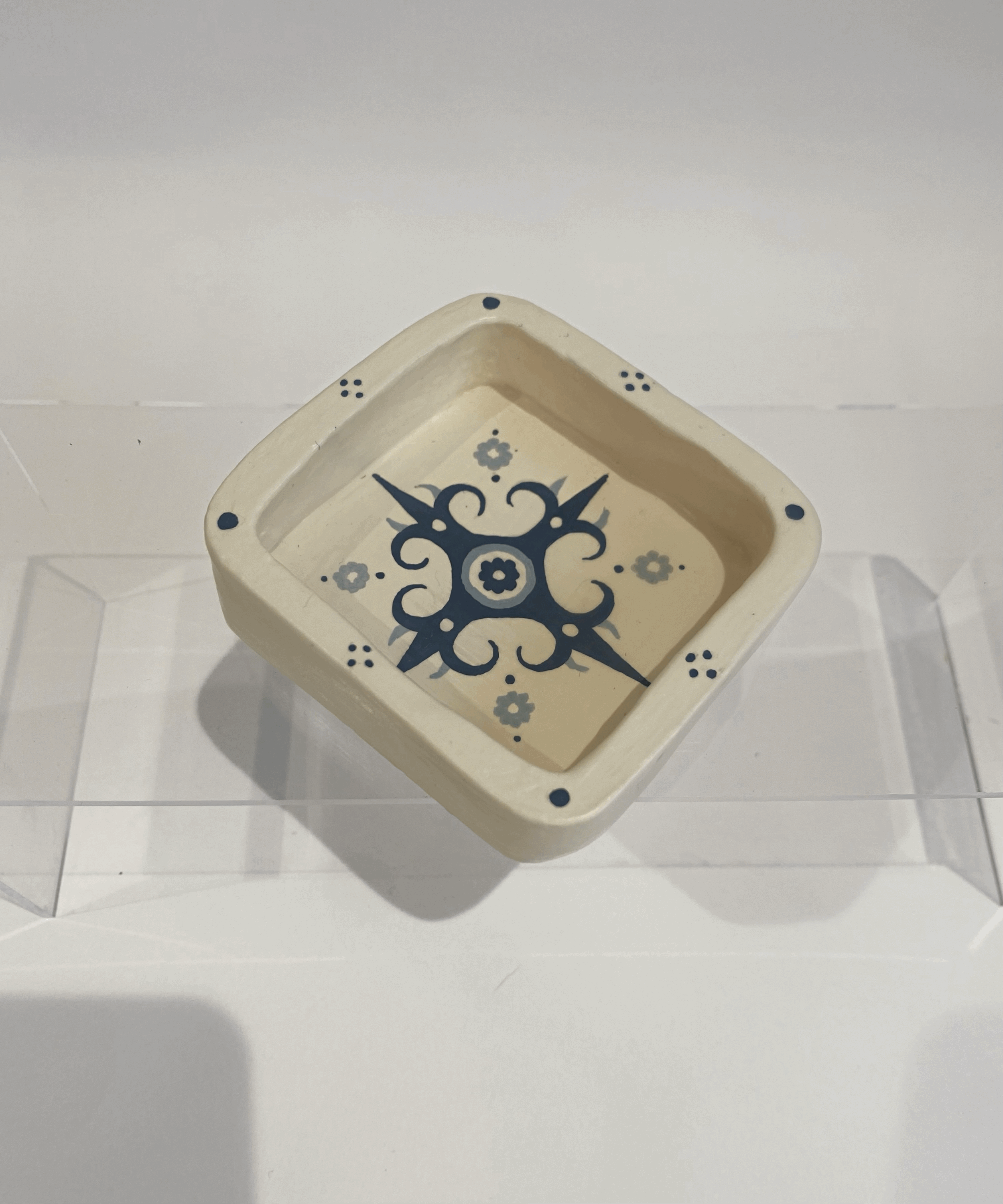 Handmade square trinket dish