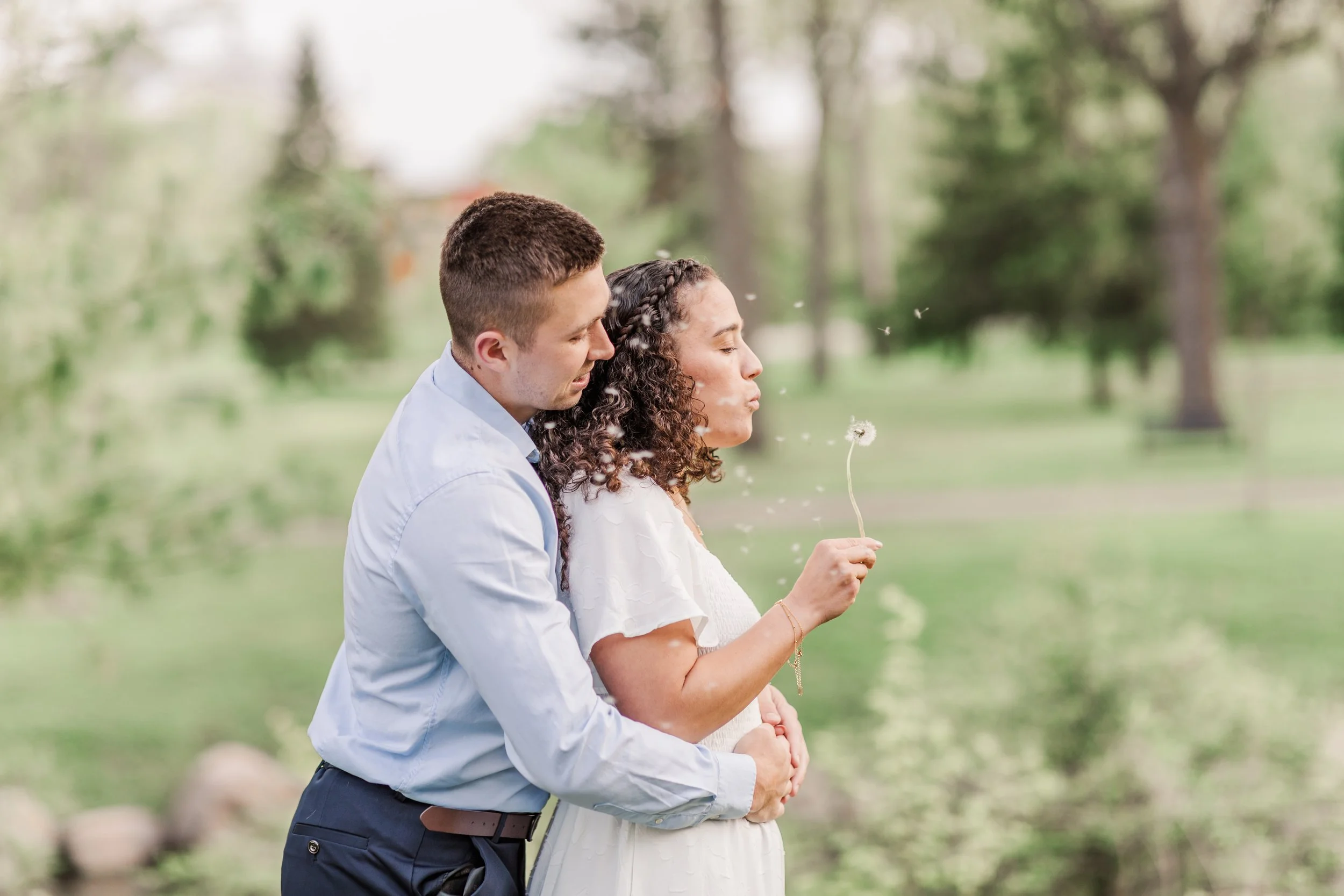 Zoe &amp; Brady’s Engagement Session at Belvidere Park District  illinois