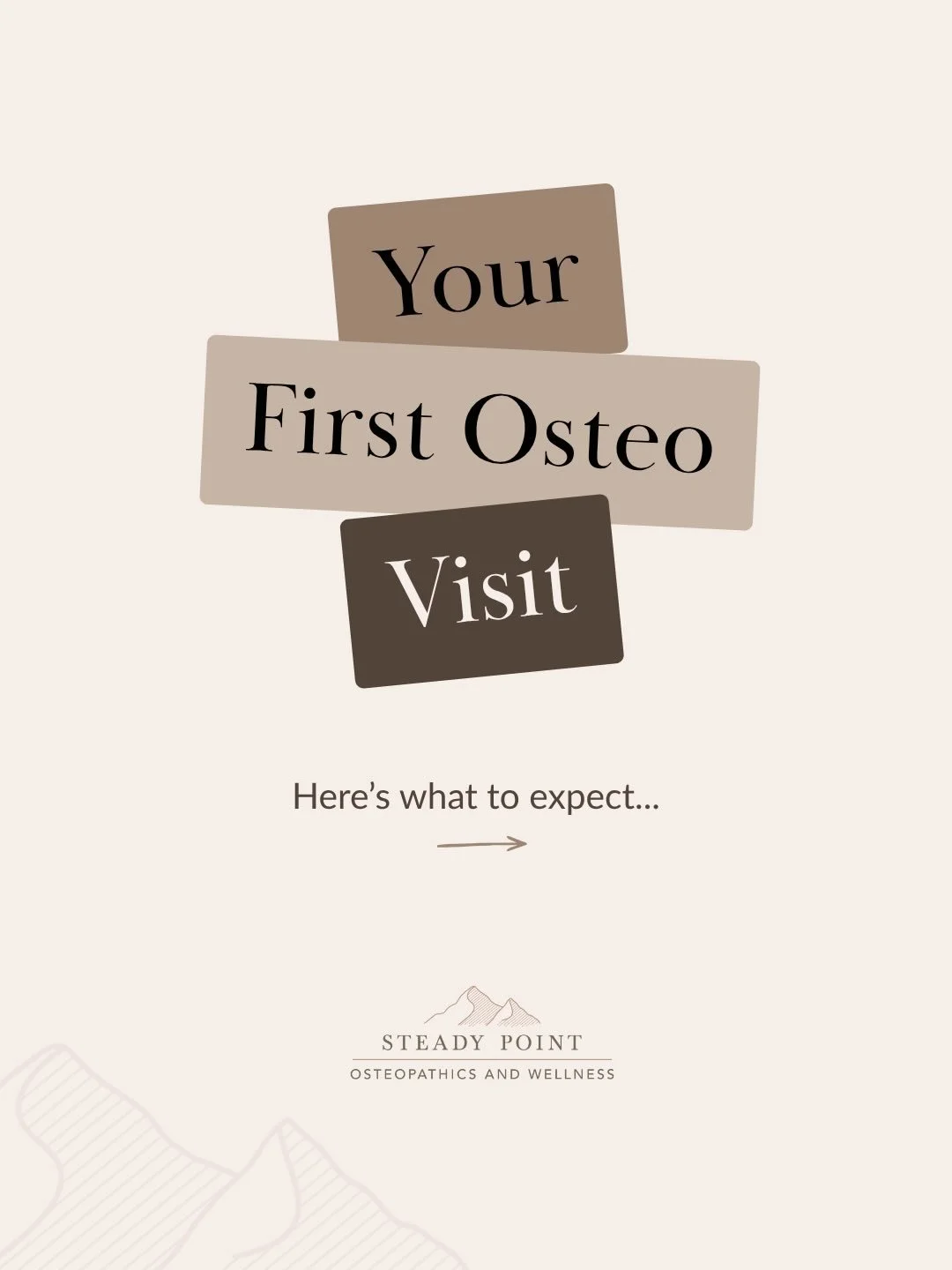 Never been to an osteopath before? You&rsquo;re not alone &mdash; and that&rsquo;s exactly why we want to walk you through it. 🙌

Your first visit at Steady Point isn&rsquo;t just about treating the pain. It&rsquo;s about understanding your whole pi