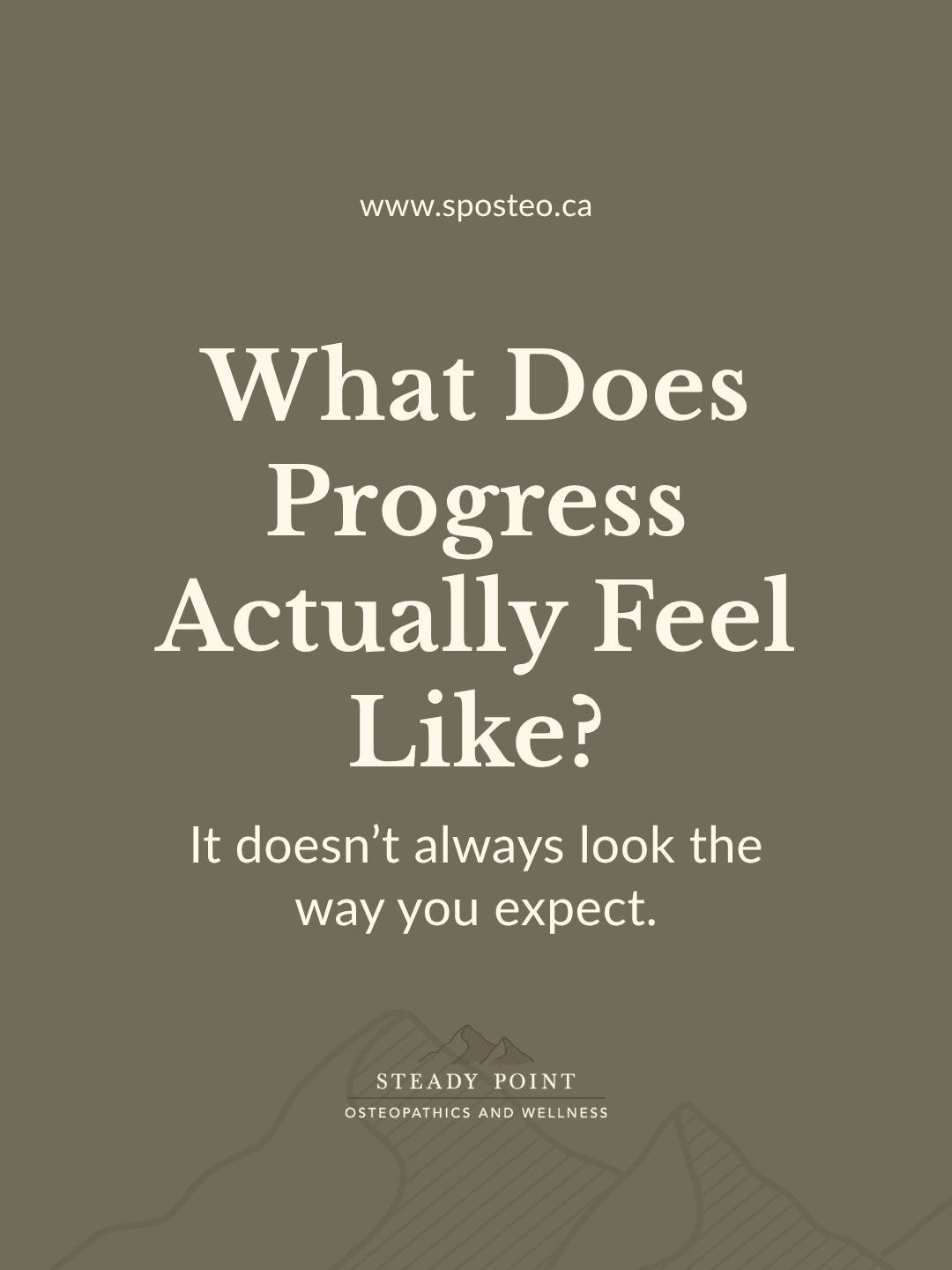 Progress doesn't always arrive with a big "aha" moment.  More often, it's found in the little things.

Getting out of bed without feeling quite so stiff.  Sleeping through the night.  Turning your head without thinking twice.  Making it thr