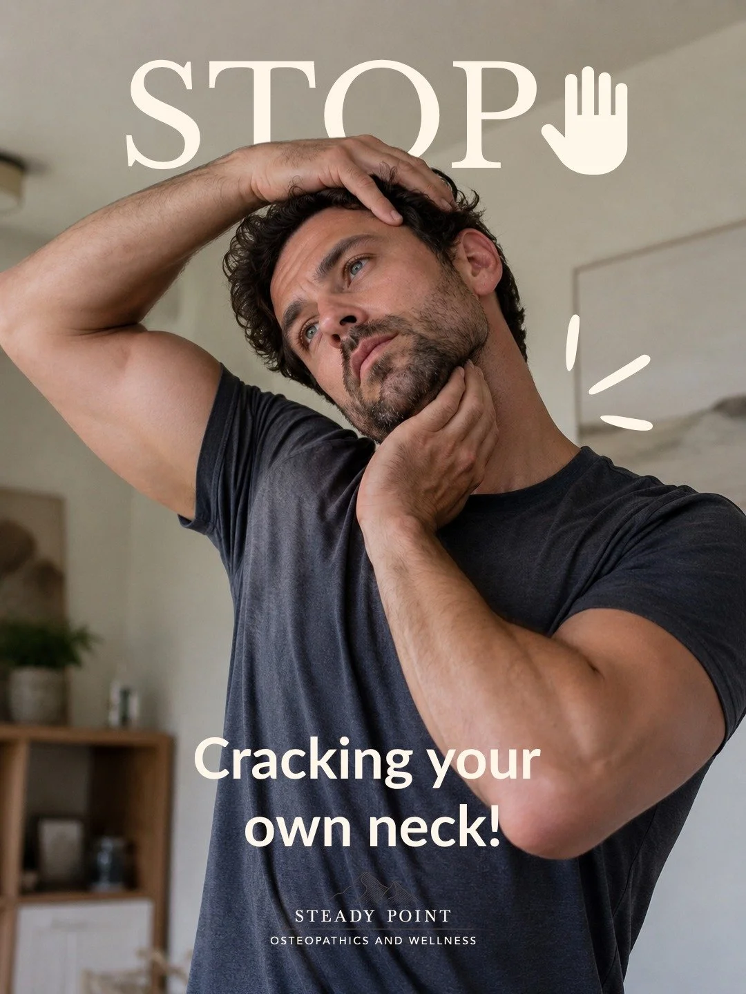 If cracking your neck has become a regular habit, this one's for you.👀

That quick pop might feel good in the moment, but forcing your neck into awkward positions just to get it can put more strain on muscles, ligaments and joints around your neck. 
