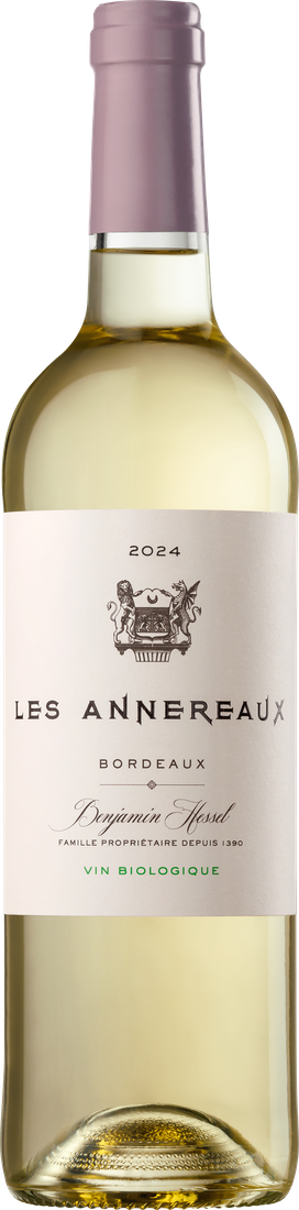 Bouteille de Les Annereaux blanc 2024, Bordeaux 100 % sauvignon issu de l'agriculture biologique
