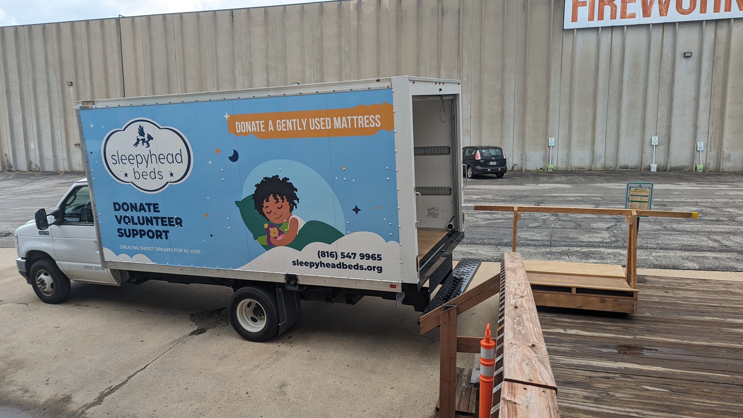 Donation drop off from Sleepyhead Beds