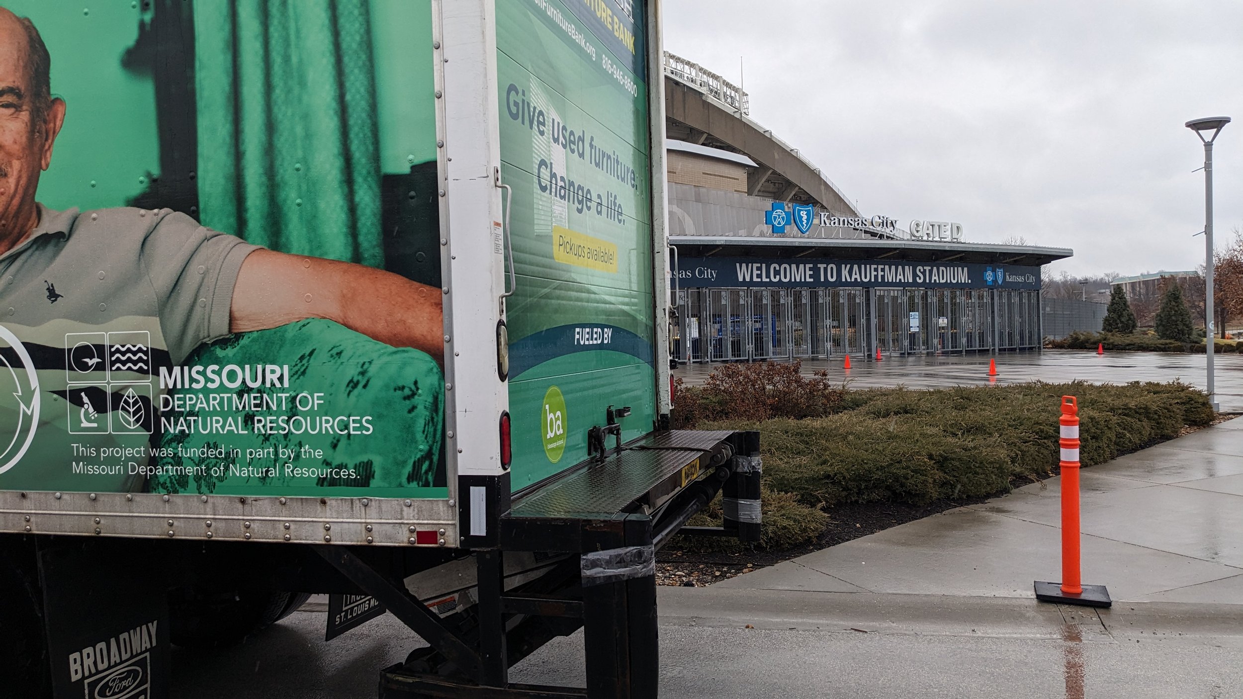 Donation pickup from the KC Royals