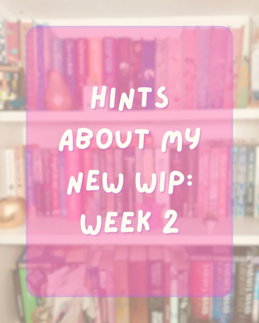 w i p  t i t l e  g u e s s
Week two of guess the title of my new book release. Only one person got it right last week and I’m not going to tell you who, because you’ll run to the last post and snoop!
Guess right and I’ll DM you a