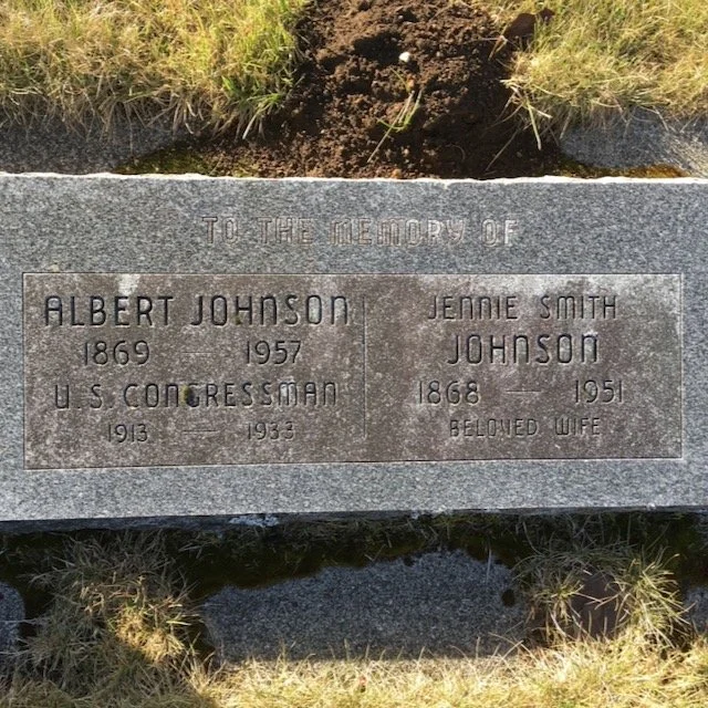 Albert Johnson tombstone - Tom Quigg photo
