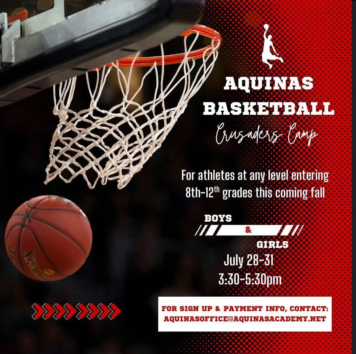 Contact the Aquinas office to sign up!! 
#gocrusaders
