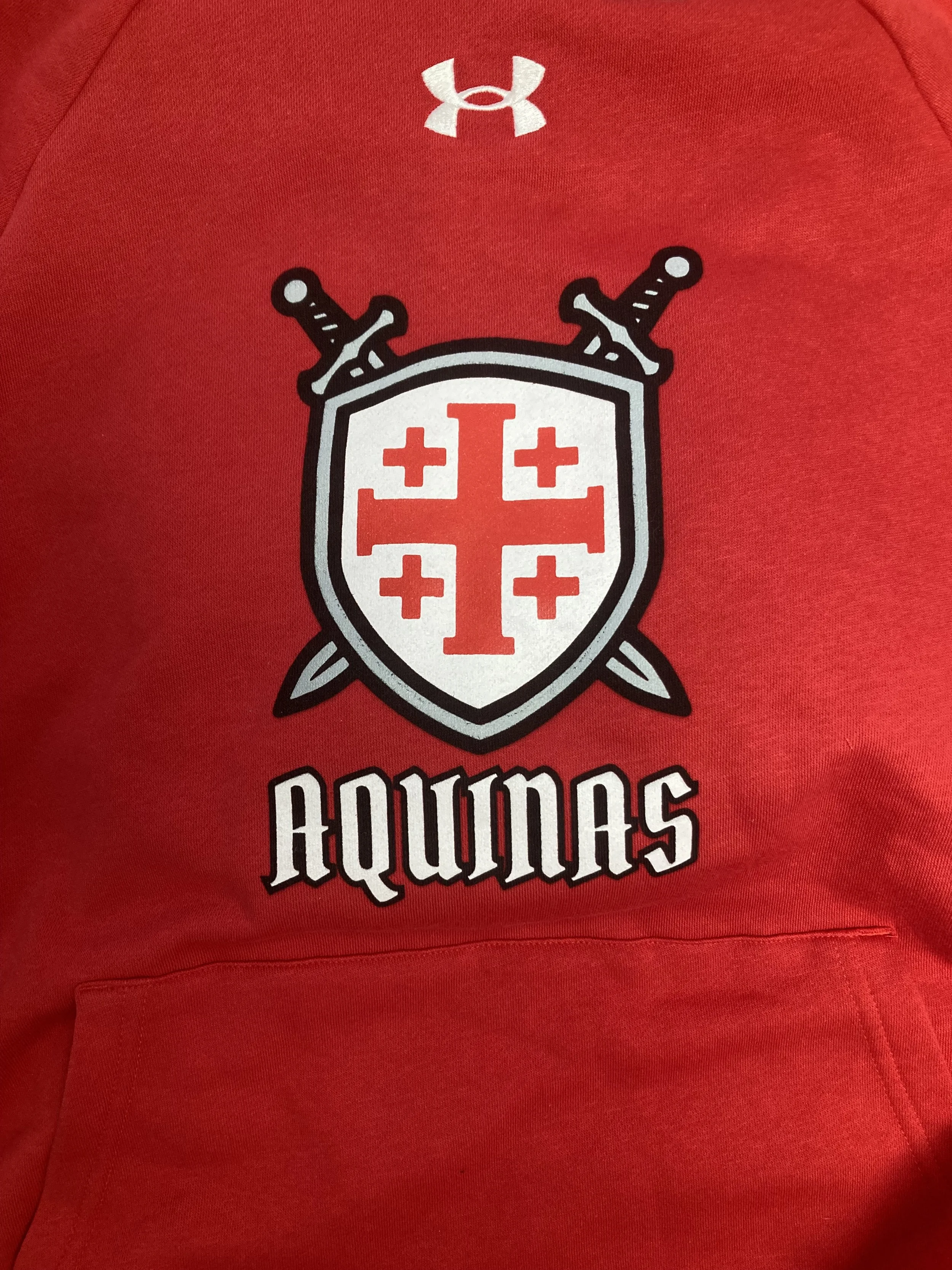 Aquinas Under Armour Red Hoodie