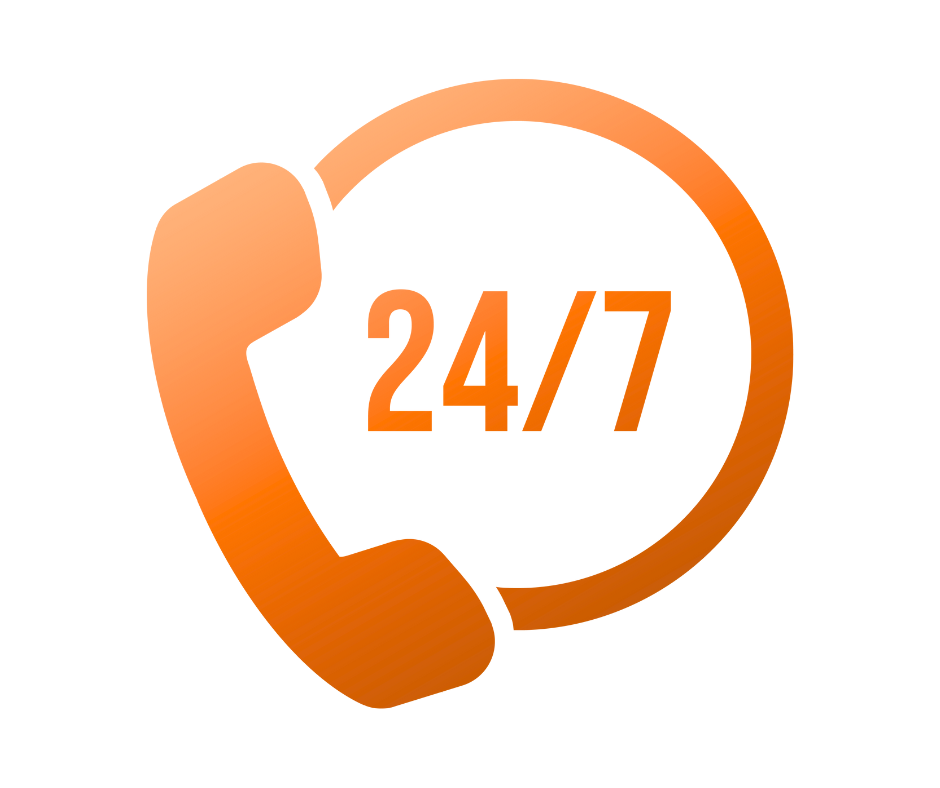 Black circle with "7 Days" text and a curved arrow around the top.