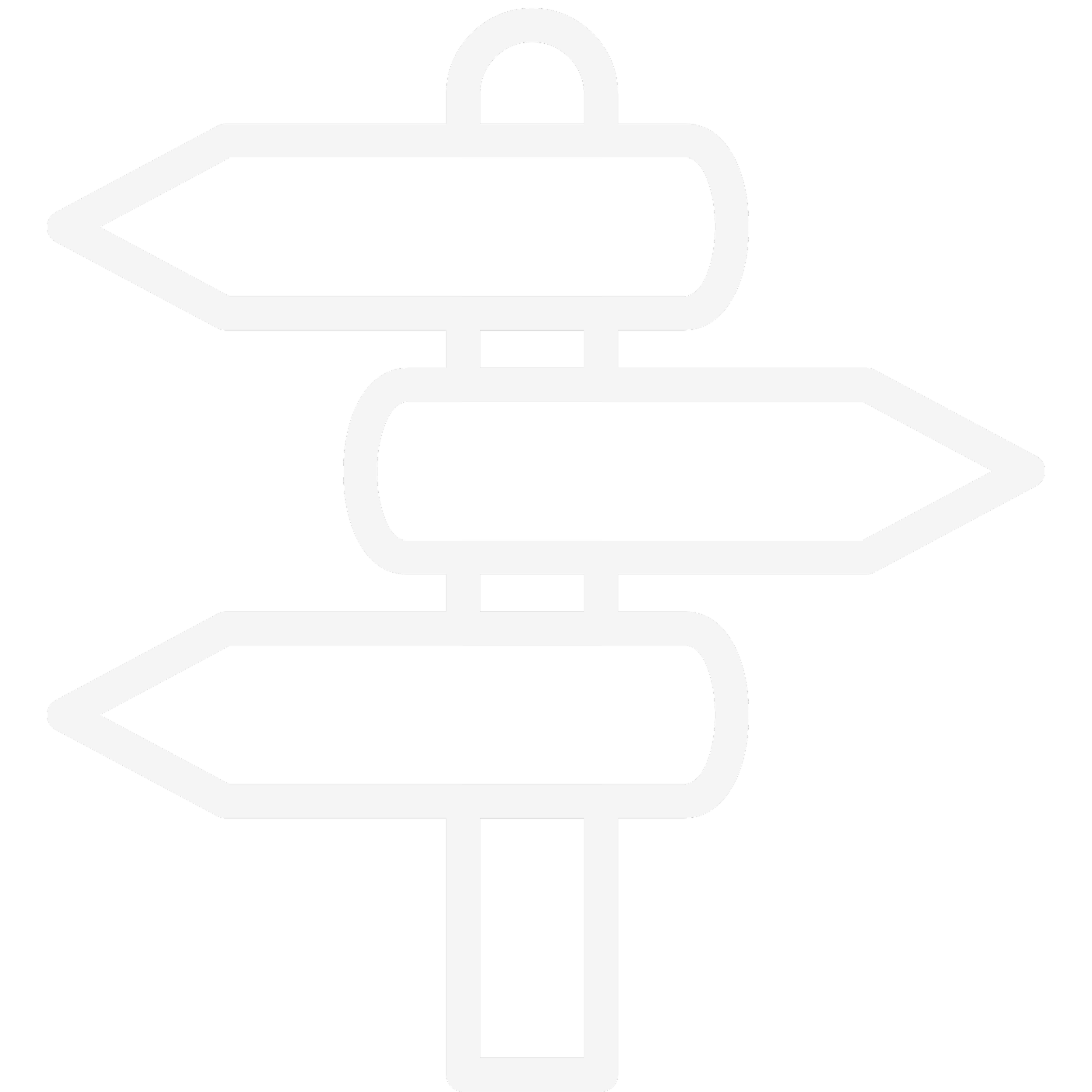 Symbol eines Pfahls mit drei in entgegengesetzte Richtungen zeigenden Pfeilen