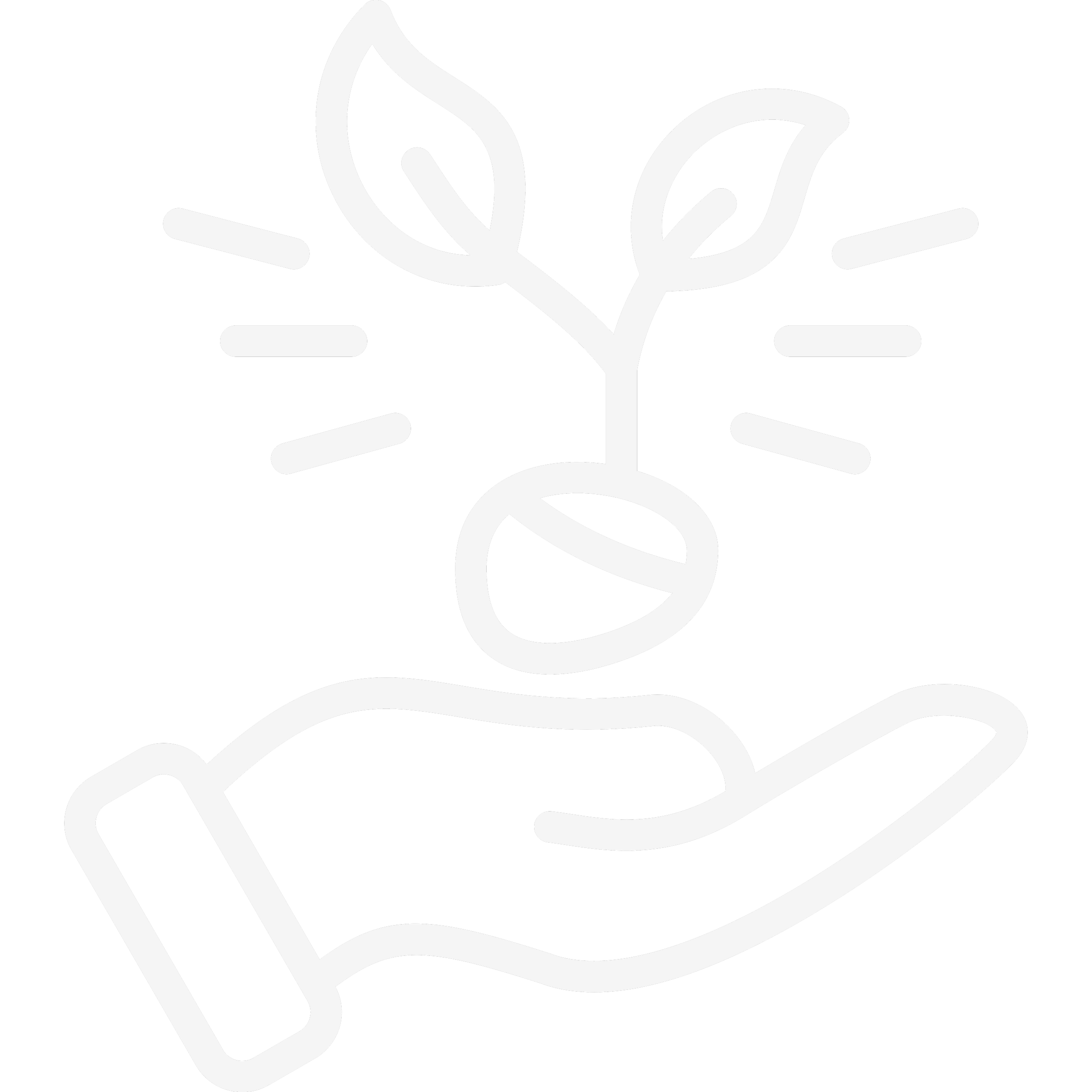 Symbol von einer Hand, welche einen sprießenden Samen hält