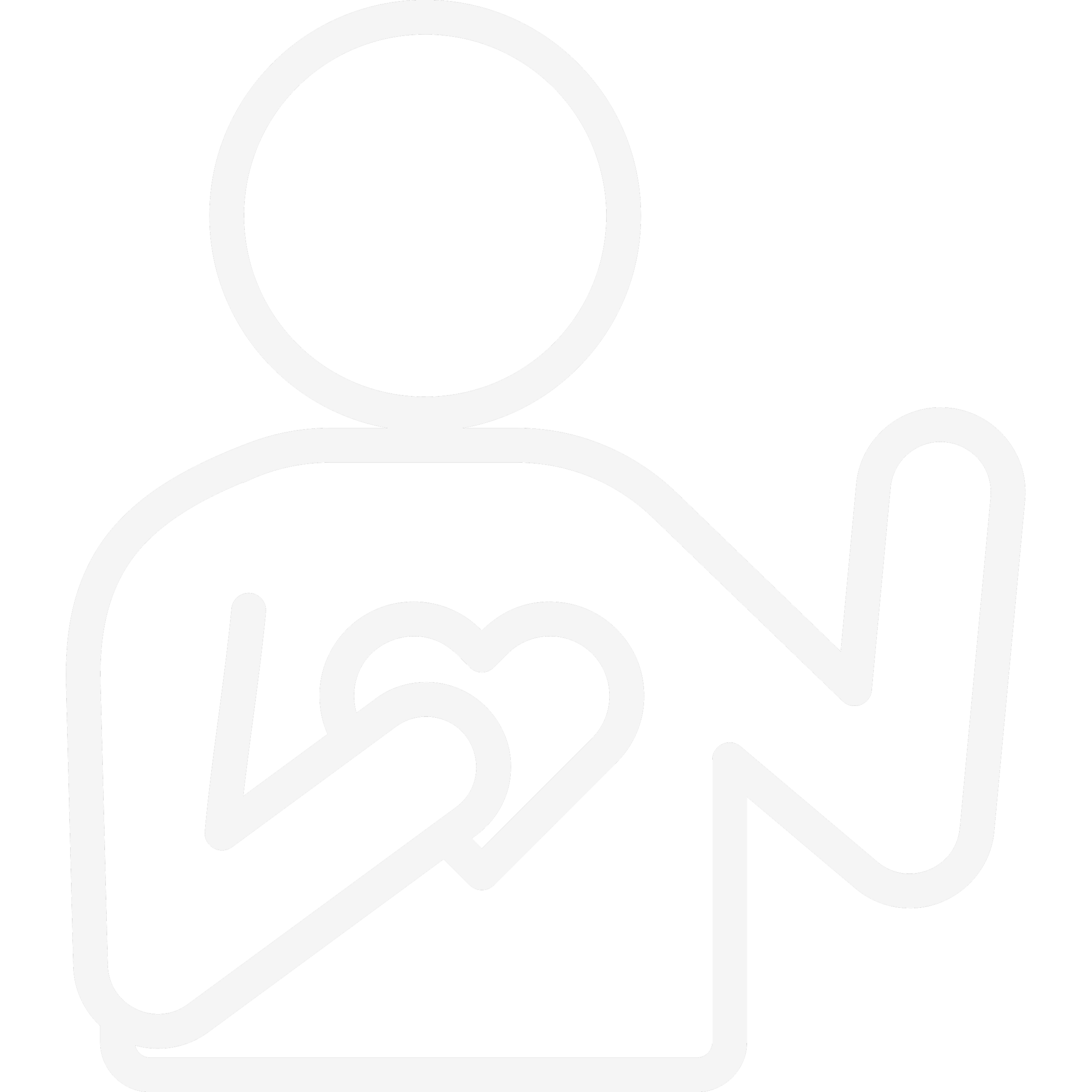 Symbol eines Männchens, das sich ans Herz fasst