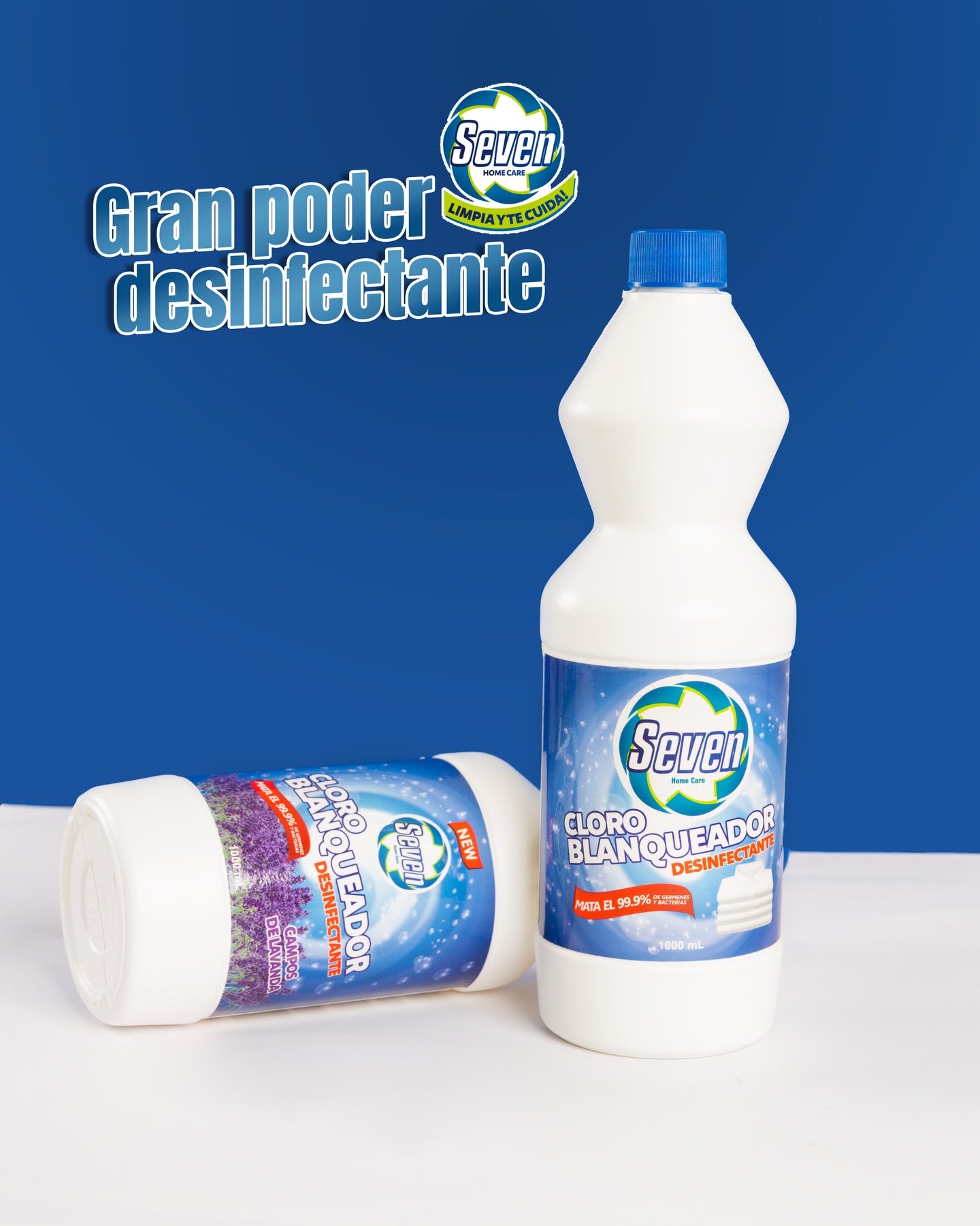 Cuando necesitas potencia real, eliges Seven. 💪✨
Limpieza profunda, desinfecci&oacute;n total y blanco que destaca.💙🤩