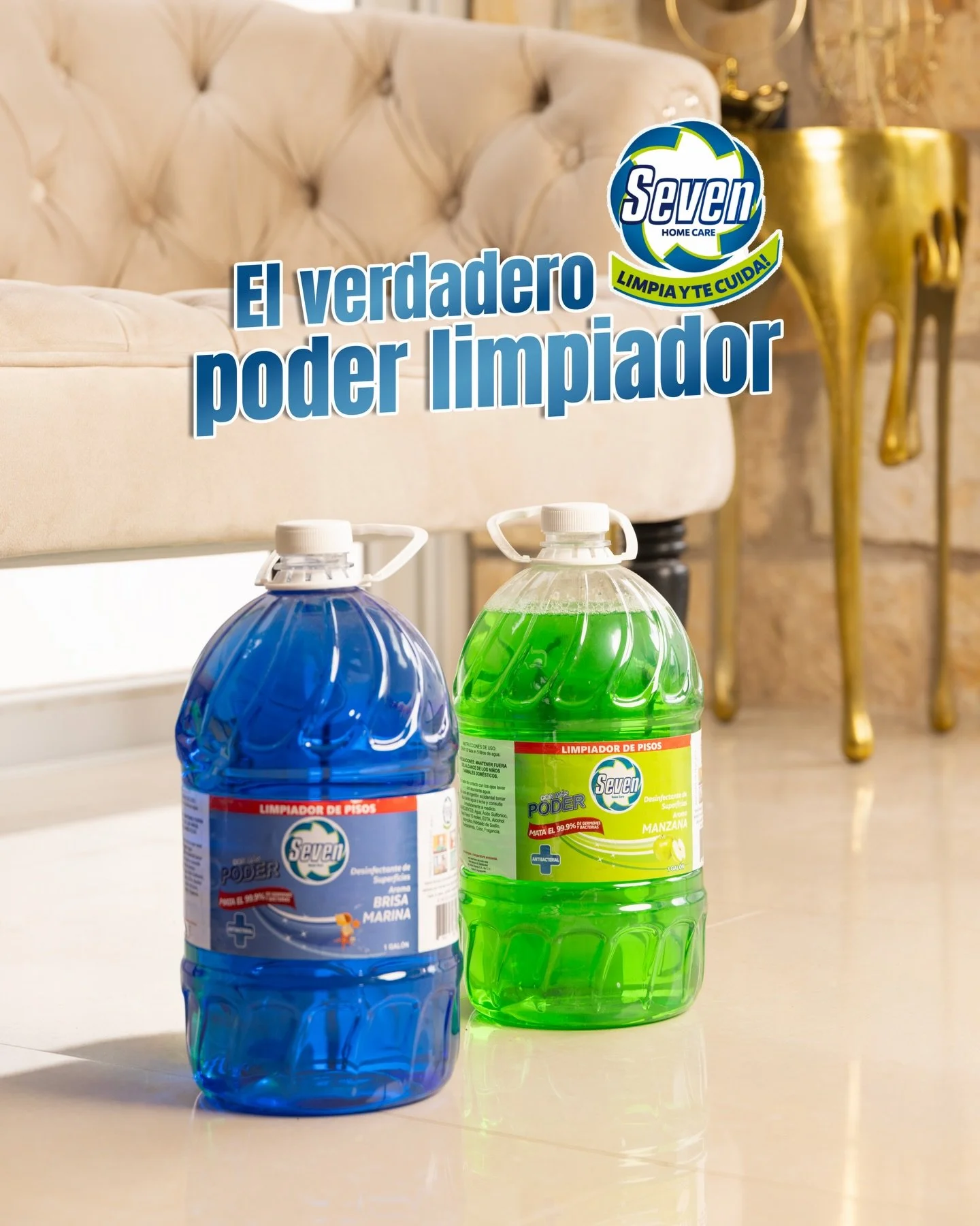 El verdadero poder limpiador: Seven deja tus pisos relucientes y con aroma a hogar. 💥🏠 🌊🍏