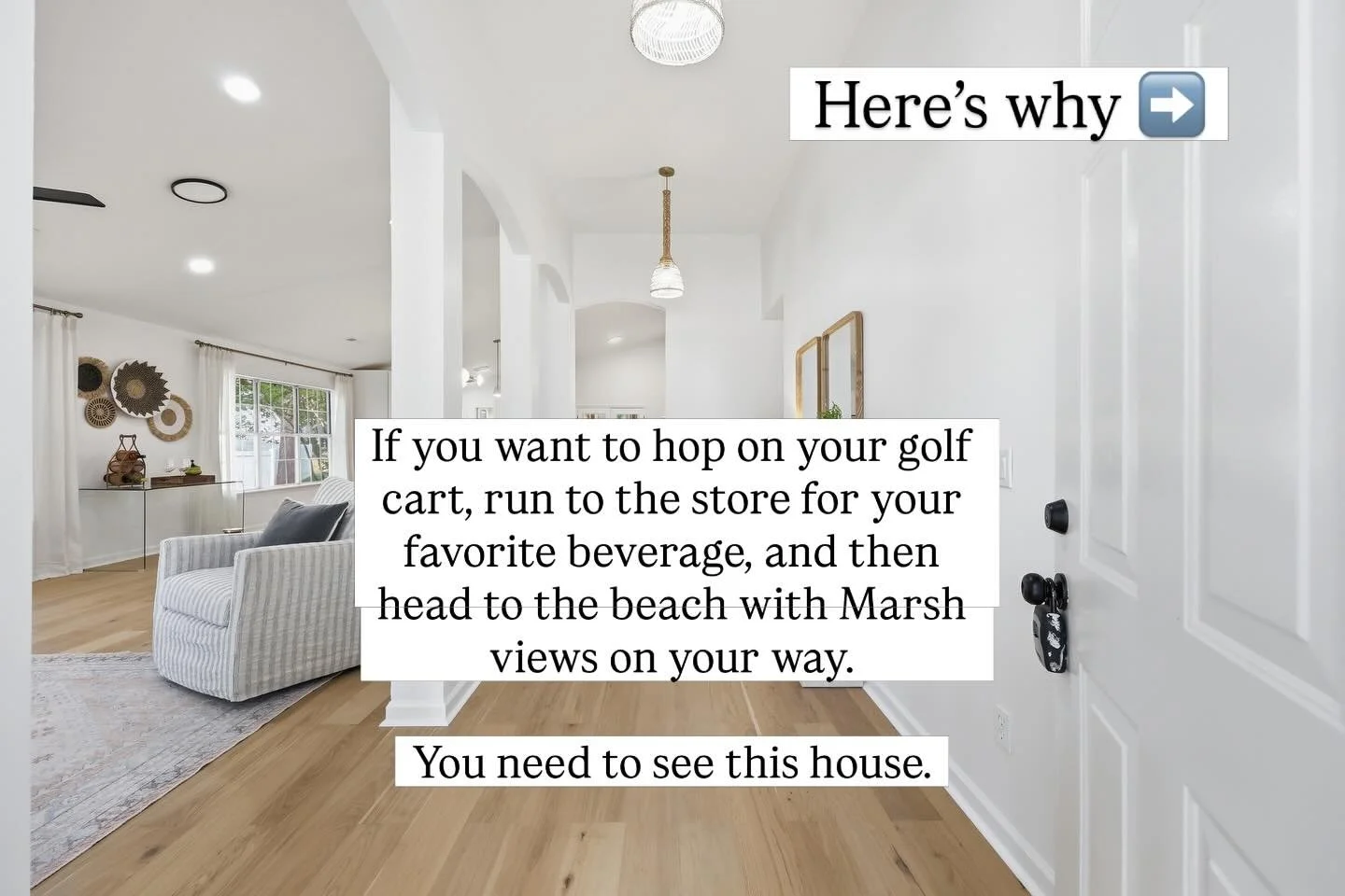 Everyone wants Pawleys Island&hellip; but not everyone wants the million-dollar price tag 🤍

That&rsquo;s what makes this one so good!

✔️ Golf cart to the grocery, Starbucks, and most importantly the beach without crossing Highway 17
✔️ Thoughtfull