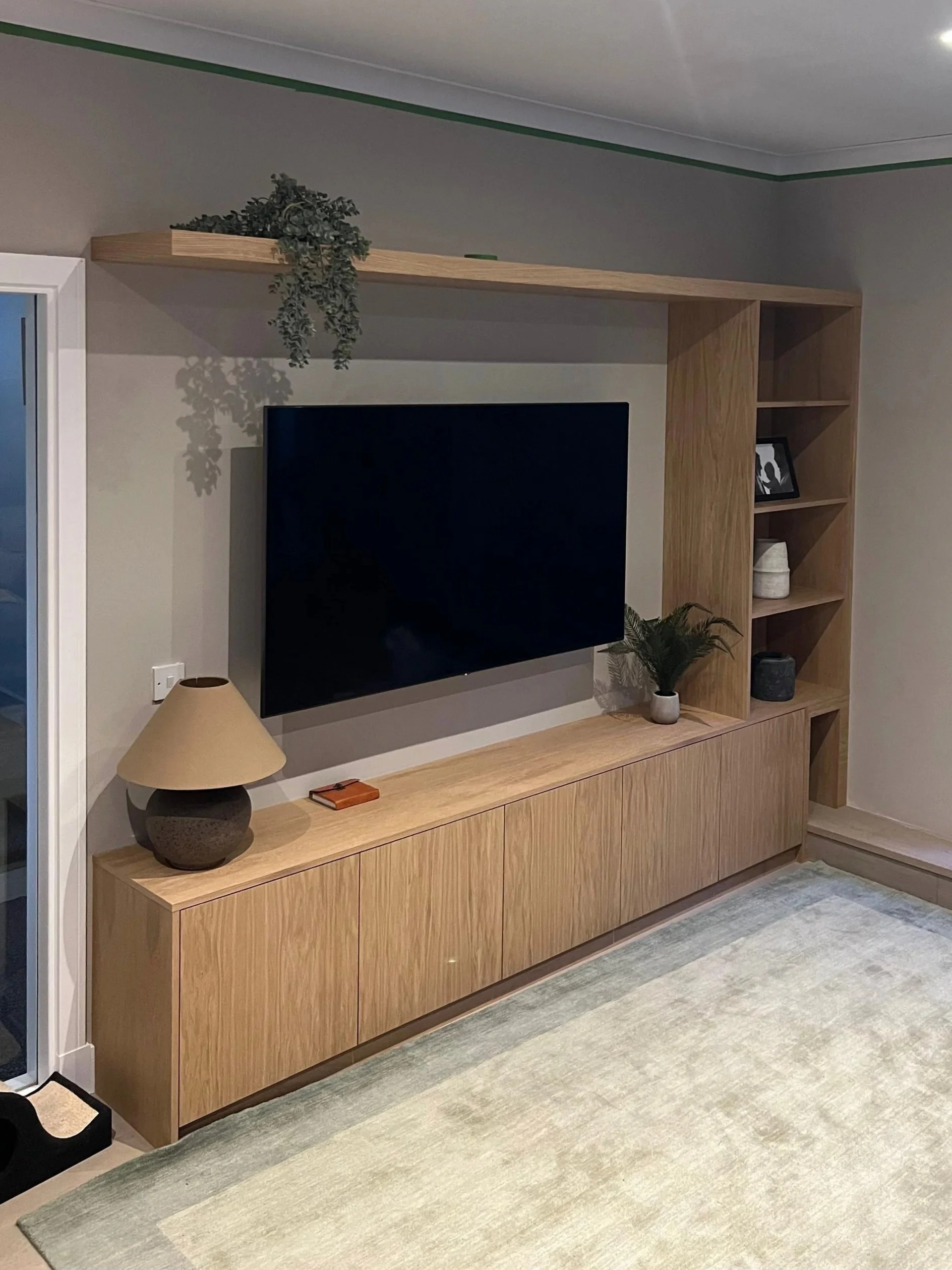Bespoke Oak Media Wall