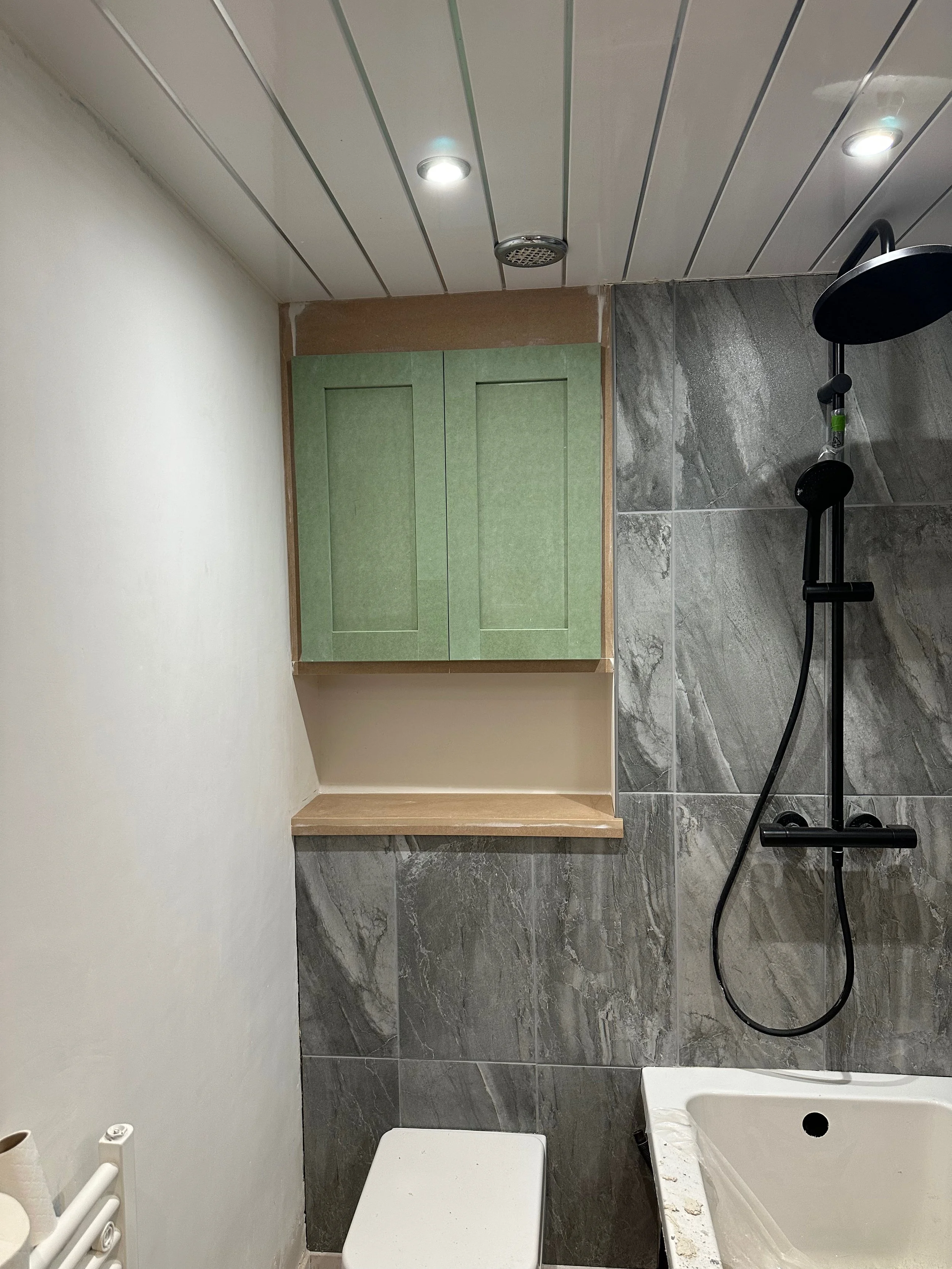 custom fitted bathroom storage cubpoard 